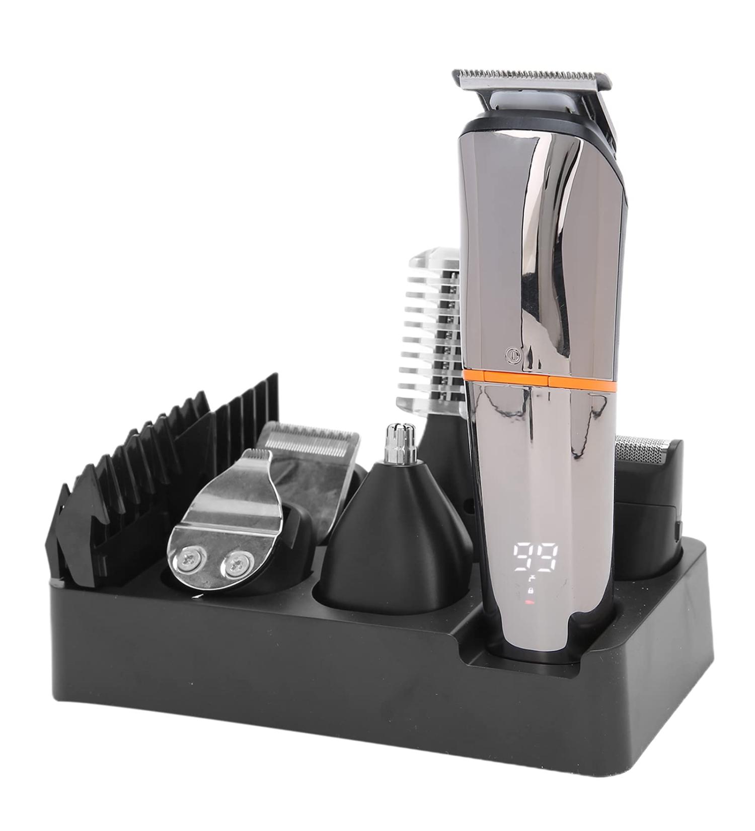 Buy Electric Hair Clipper - Multi Functional Rechargeable Trimmer with 5 Limit Combs & Battery Power Display - Cordless Hair Cutter for Home Use - Buy Online on SooperMarket.com