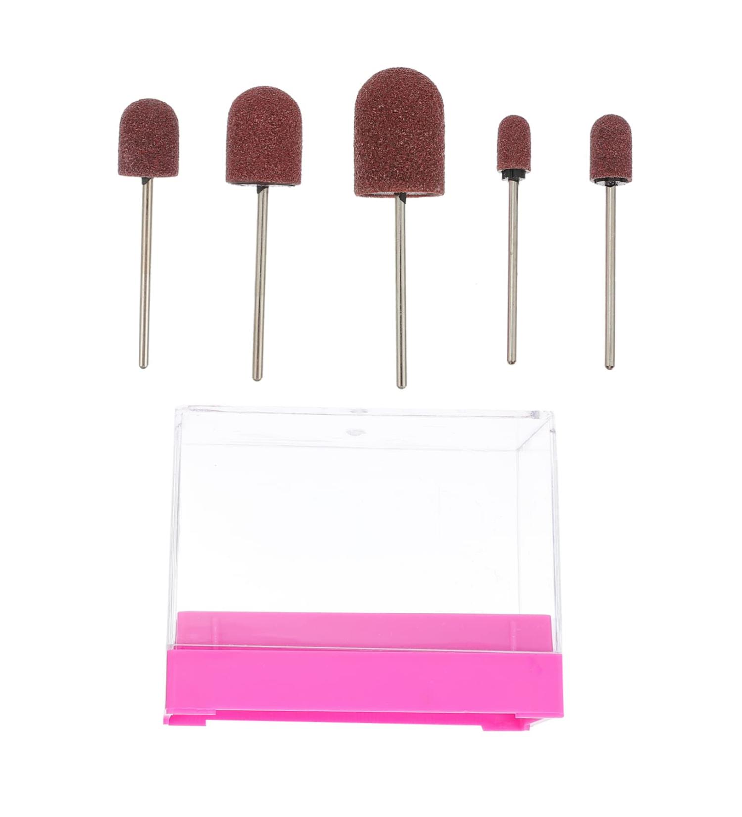 Kisangel 1 Set Nail Sand Ring Cap Electronic Tools Portable Nail Drill Nail Art Accessories Cuticle Clean Nail Drill Bit Ceramic Grinding Head Portable Handpiece File Nail Salon Tool Poland 8x6cm Rosy - Buy Online on SooperMarket.com