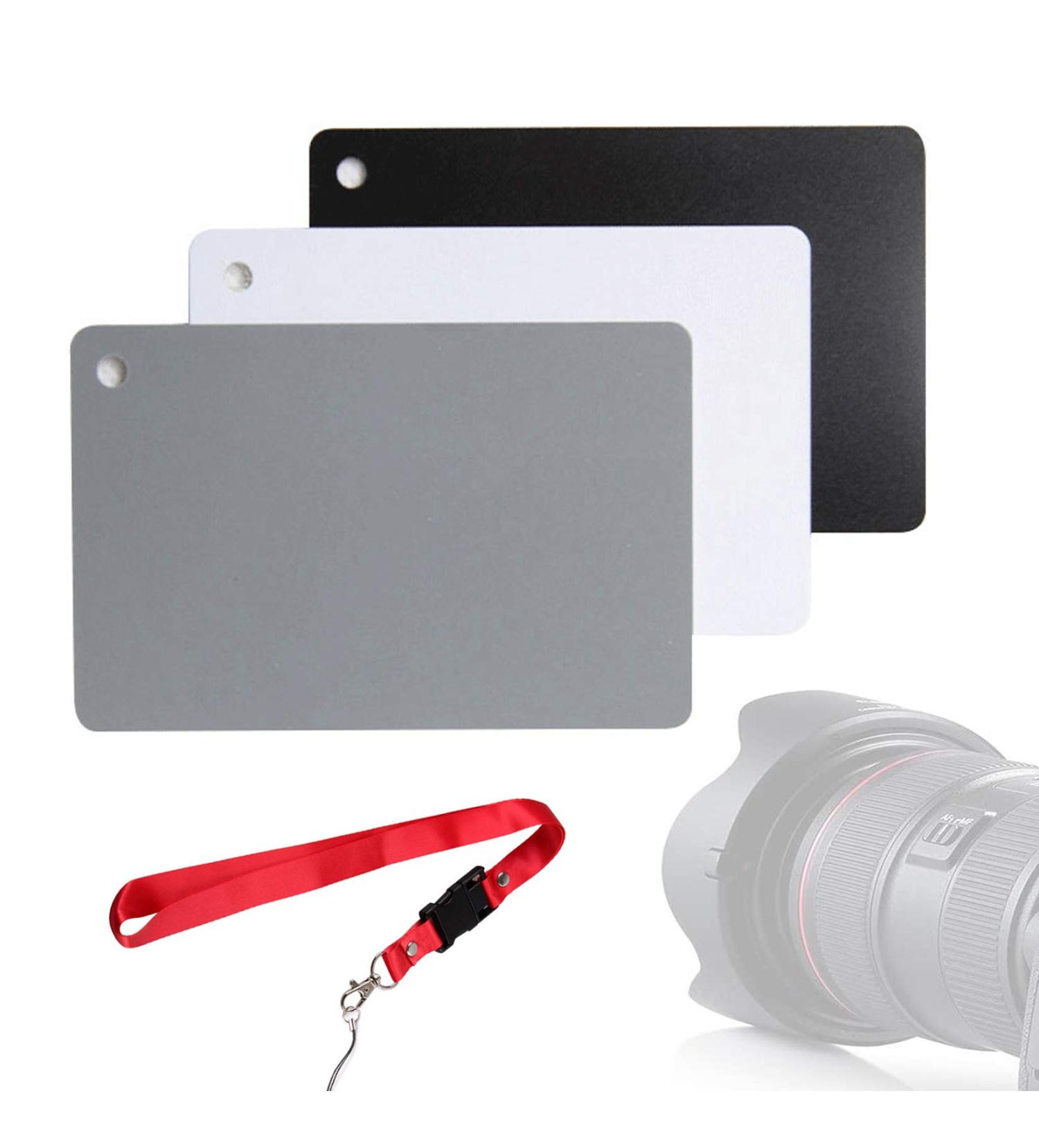 Grey Card White Balance 18% Exposure Calibration Card for DSLR/SLR Cameras - 3.35 x 2.2 inches - Buy Online on SooperMarket.com