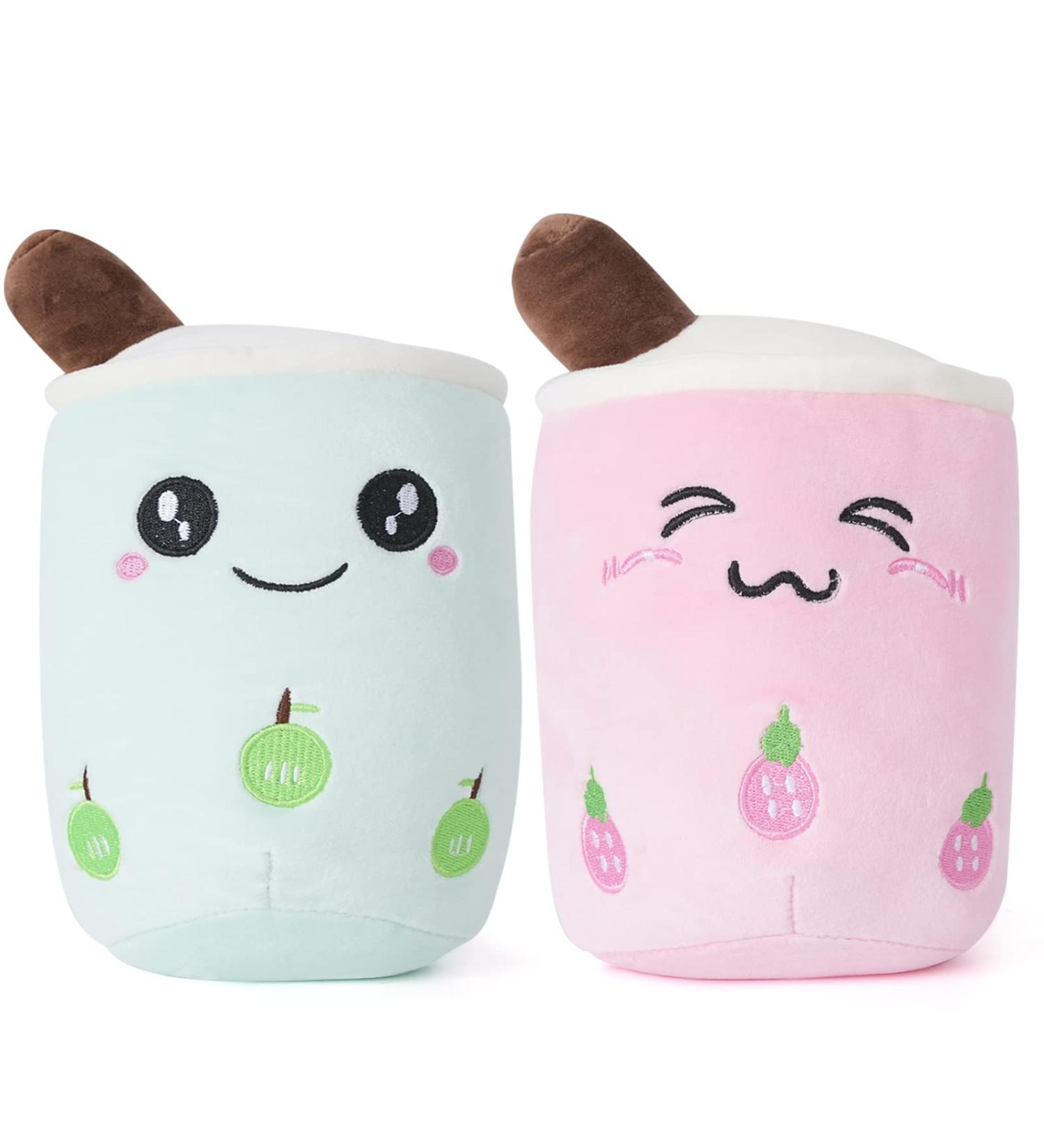 Anboor Bubble Tea Plush Pillow - Apple+Strawberry Flavor 25cm - Cute Soft Toy Stuffed Animal Gift for Kids - Buy Online on SooperMarket.com