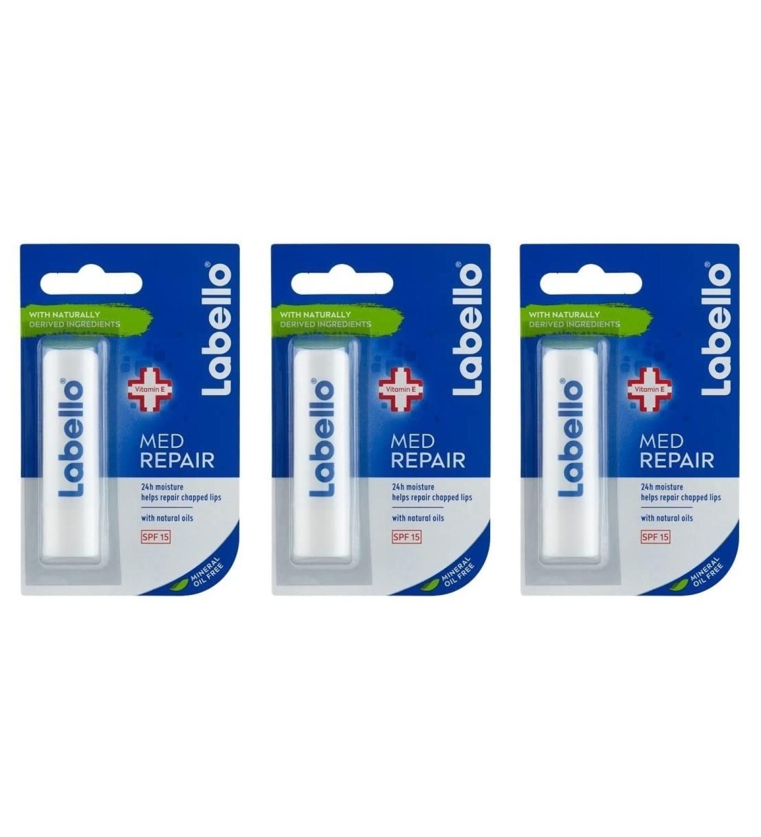 Labello MED Repair (Formaly Known As MED Protection) Lip Balm 3 Pack