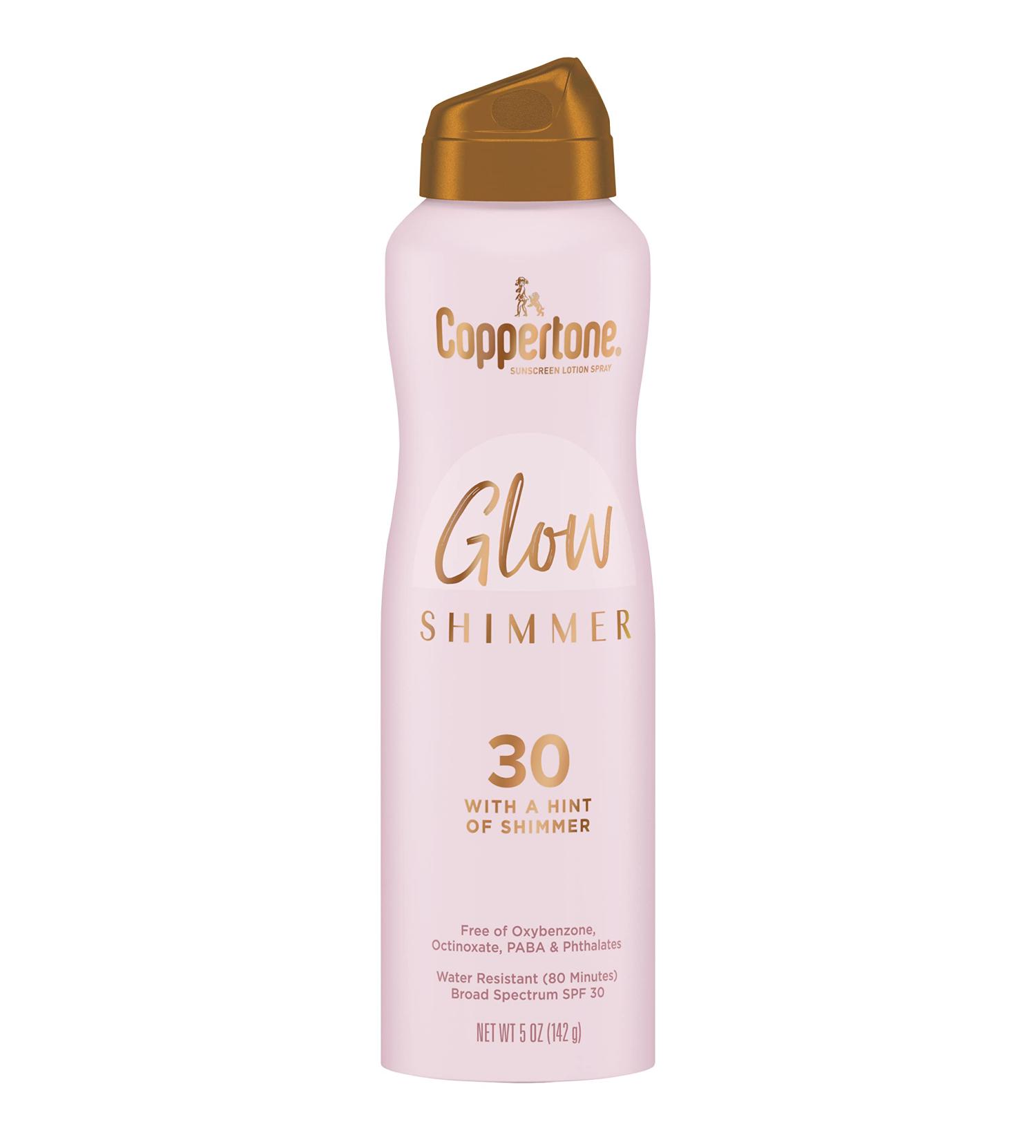 Coppertone Glow with Shimmer Sunscreen Spray SPF 30 - Water Resistant Broad Spectrum 5 oz - Buy Online on SooperMarket.com