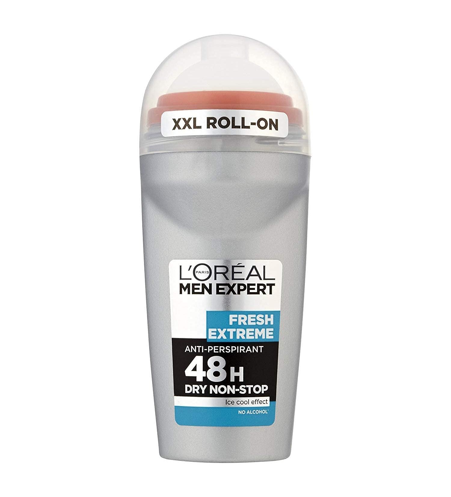 L'Or al Paris Men Expert Fresh Extreme Anti-Perspirant 48h Dry Non-Stop Roll-On 50ml - Buy Online on SooperMarket.com