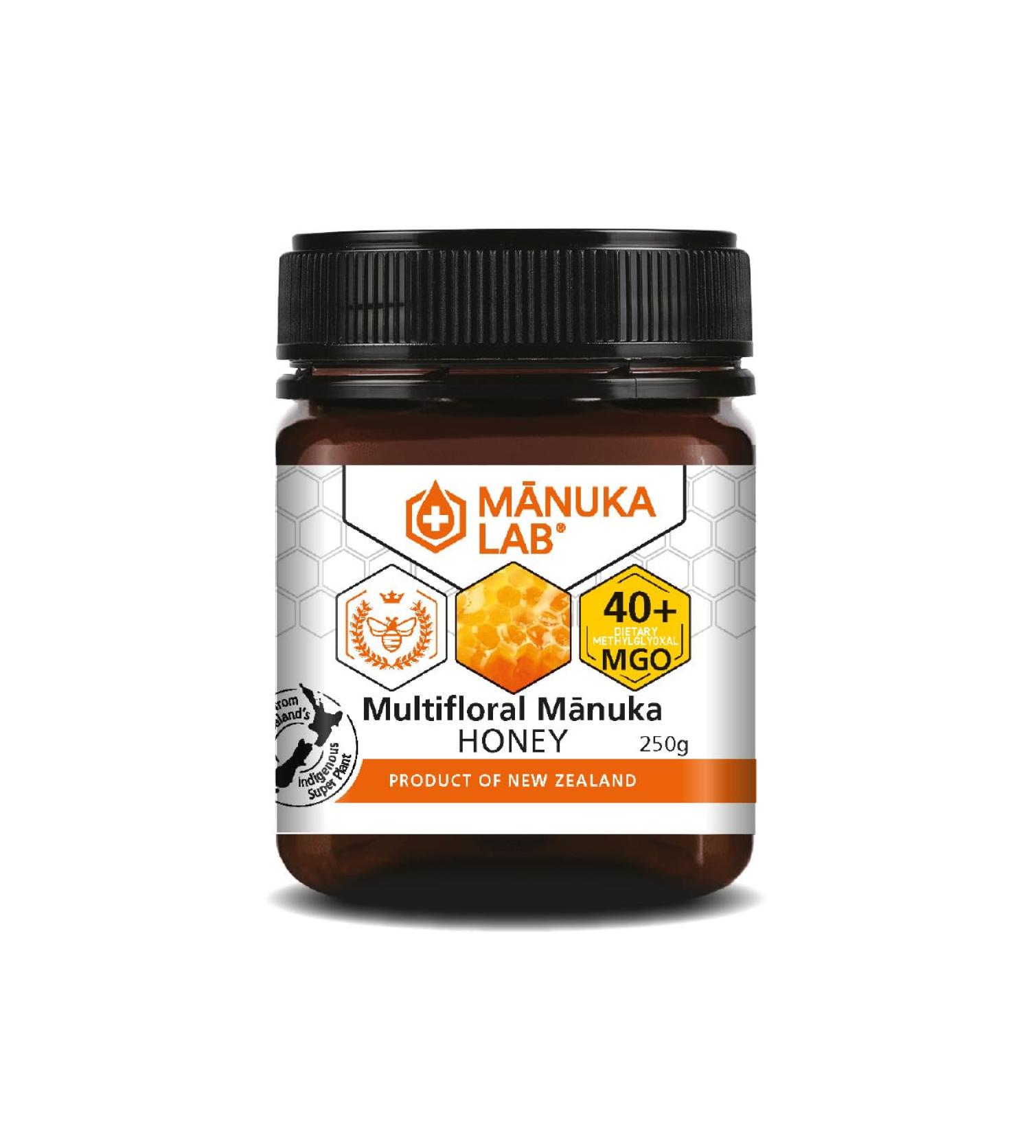 Manuka Lab Certified MGO 40+ (500g) - Pure Natural Energy Booster Honey from New Zealand - Buy Online on SooperMarket.com