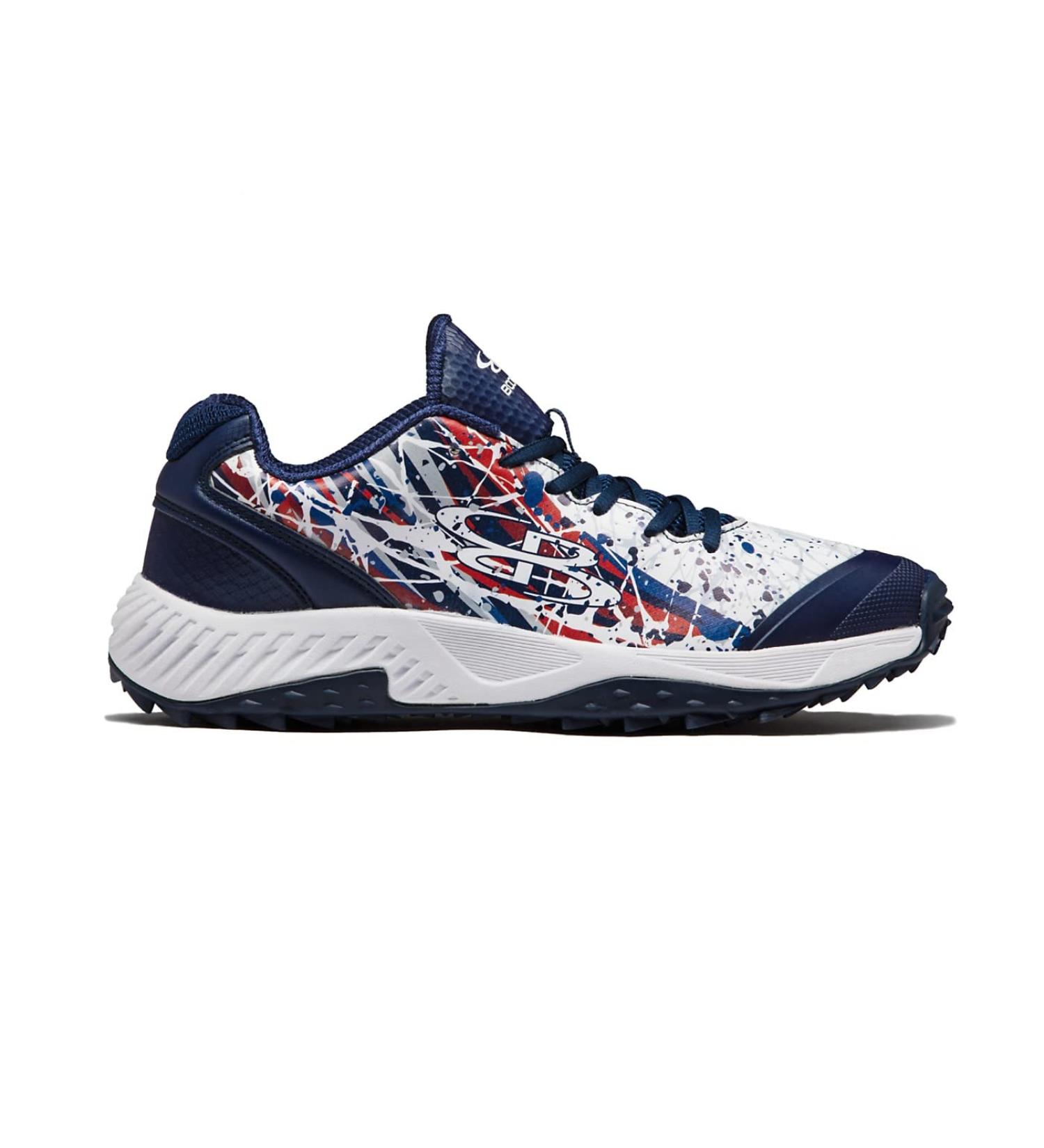 Boombah Men's Dart Splash Turf Shoes - Navy/Red/White - Size 10.5 - Buy Online on SooperMarket.com