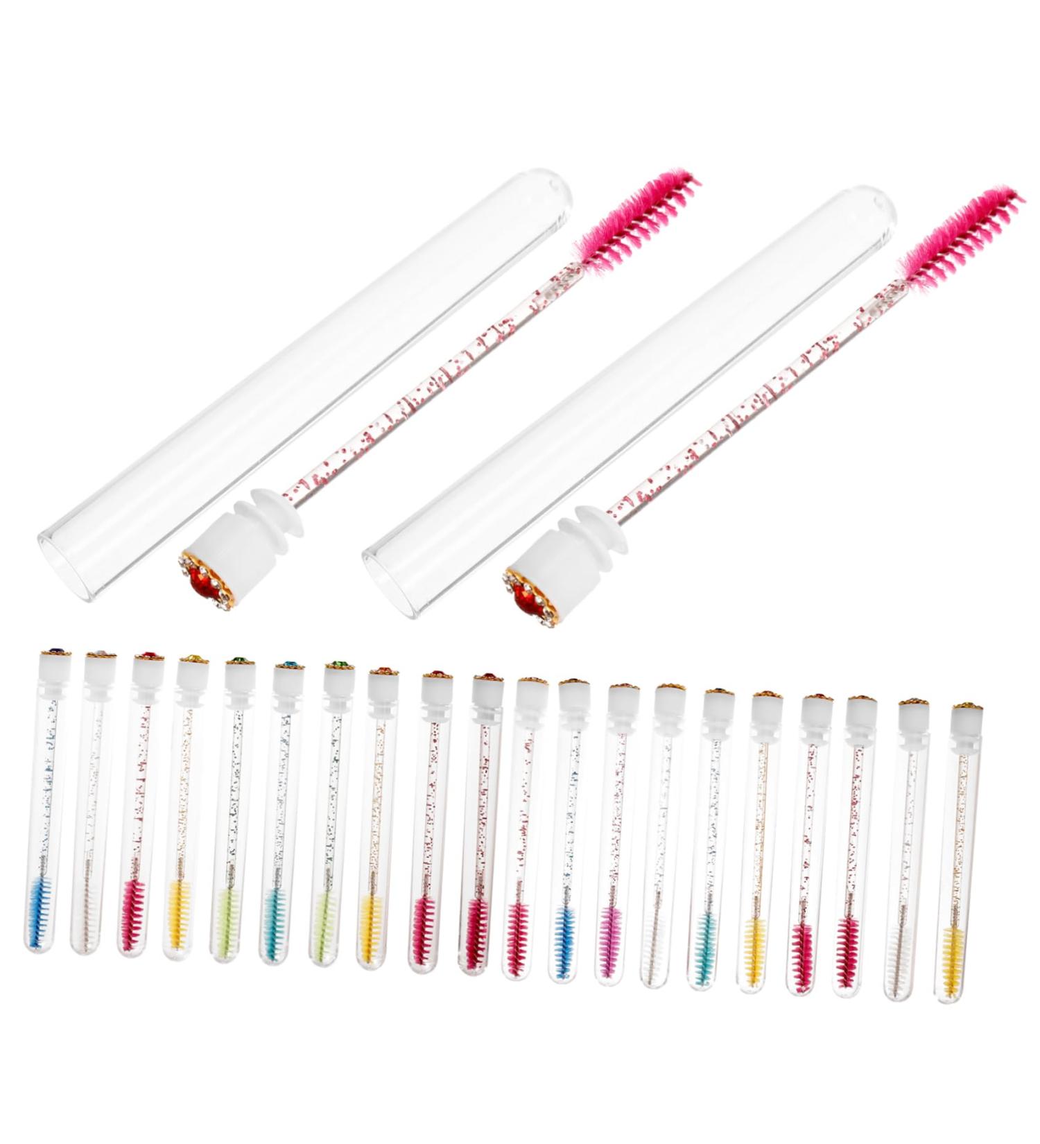 Mikinona Disposable Containers 20sets Mascara Wand Tube Makeup Brush Mascara Wand Holder Diy Eyelash Tubes Disposable Cosmetic - Buy Online on SooperMarket.com