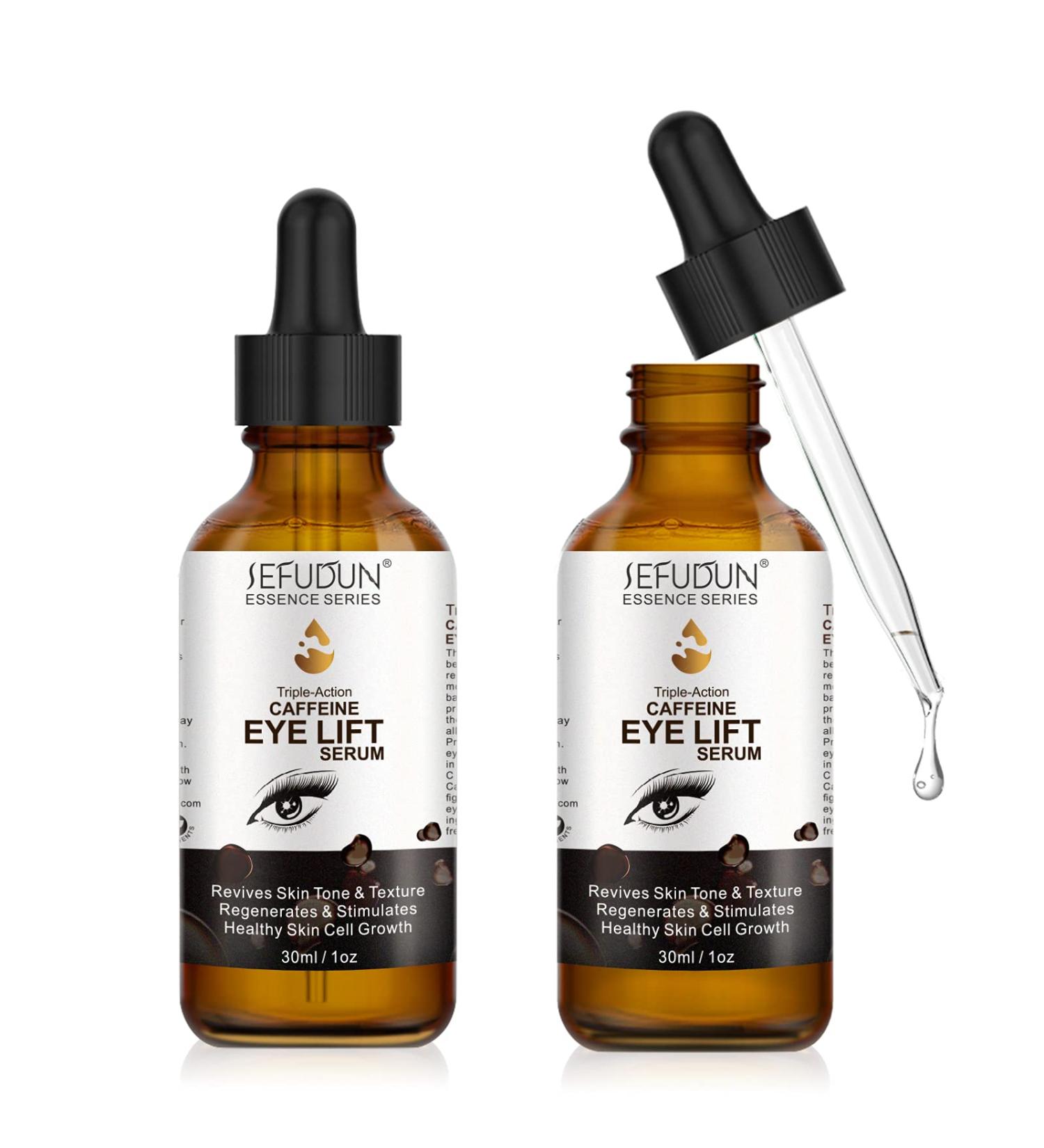 2PC Caffeine Eye Serum + EGCG - Target Dark Circles Puffiness & Fine Lines | Reduces Under Eye Bags & Wrinkles | Shop Now - Buy Online on SooperMarket.com