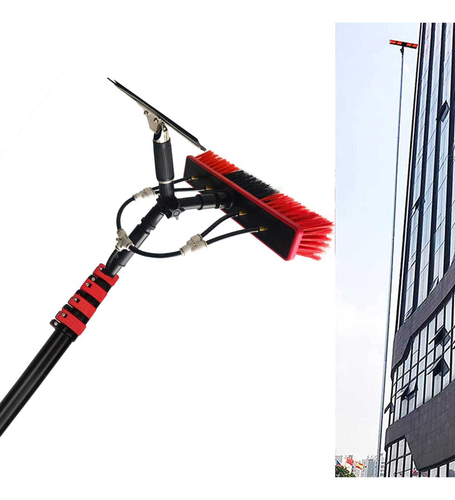 Window Cleaning Pole photovoltaic cleaner Water Fed Brush Window Cleaning Brush Squeegee Extendable Window Cleaning Pole Professional Window Cleaner Kit Multipurpose 35cm Brush Head 4M/13FT - Buy Online on SooperMarket.com