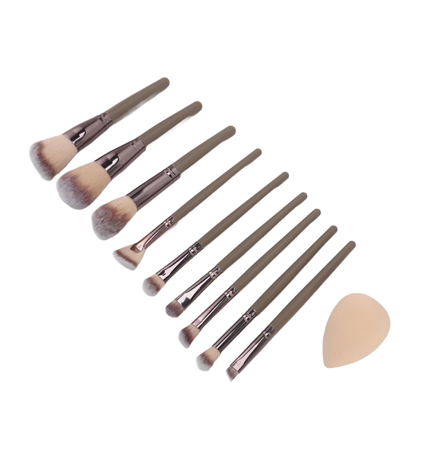 Synthetic Makeup Brushes 9 Piece Brush Set Foundation Powder Concealers Eyeshadow Brushes Mini with Storage Box for Travel - Buy Online on SooperMarket.com