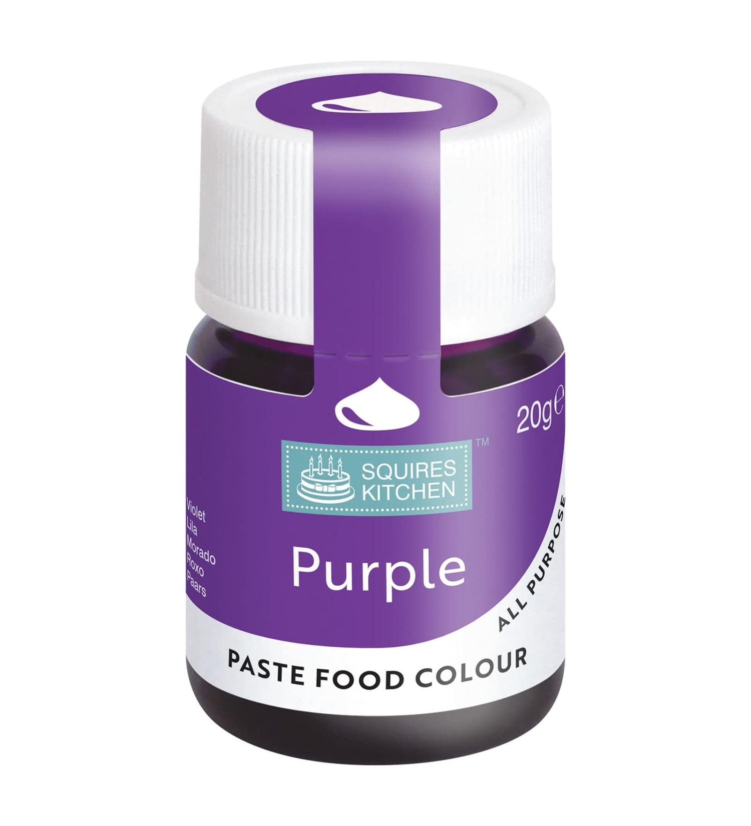 Squires Kitchen Purple Food Colouring Paste - 20g | Concentrated Color for Icing, Fondant, Buttercream & More - Buy Online on SooperMarket.com