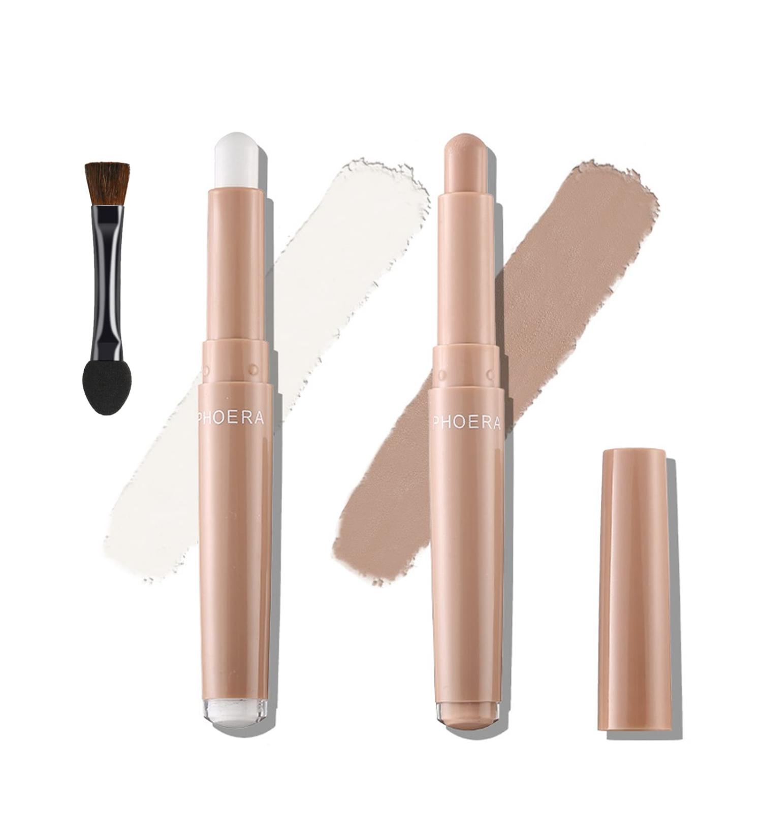 Moakxer Matte Eyeshadow Stick | Waterproof Highly Pigmented Creamy Crayon - Opals & Putty (101 + 103) - Buy Online on SooperMarket.com