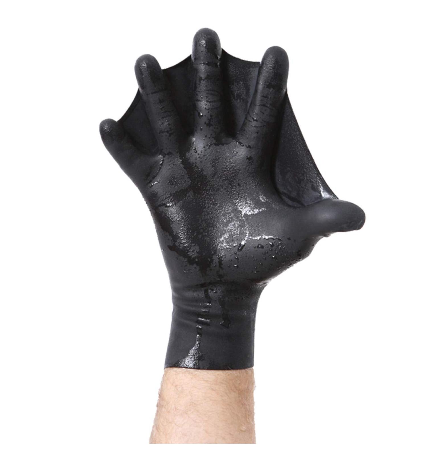 DarkFin Webbed Power Swimming Gloves (1 Pair) for Men and Women - Ideal for Scuba Diving, Snorkeling, Spearfishing, Surfing - Black, Medium/Large - Buy Online on SooperMarket.com