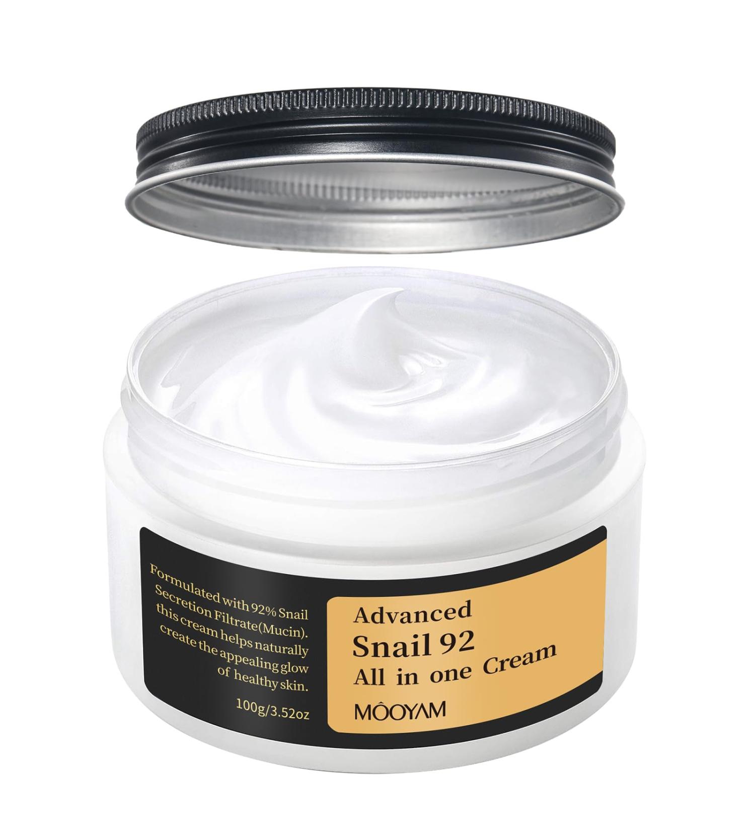 Snail Mucin 92% Moisturizer | Advanced All in One Cream for Anti-Aging & Hydration | Unisex Daily Facial Moisturizer - Buy Online on SooperMarket.com