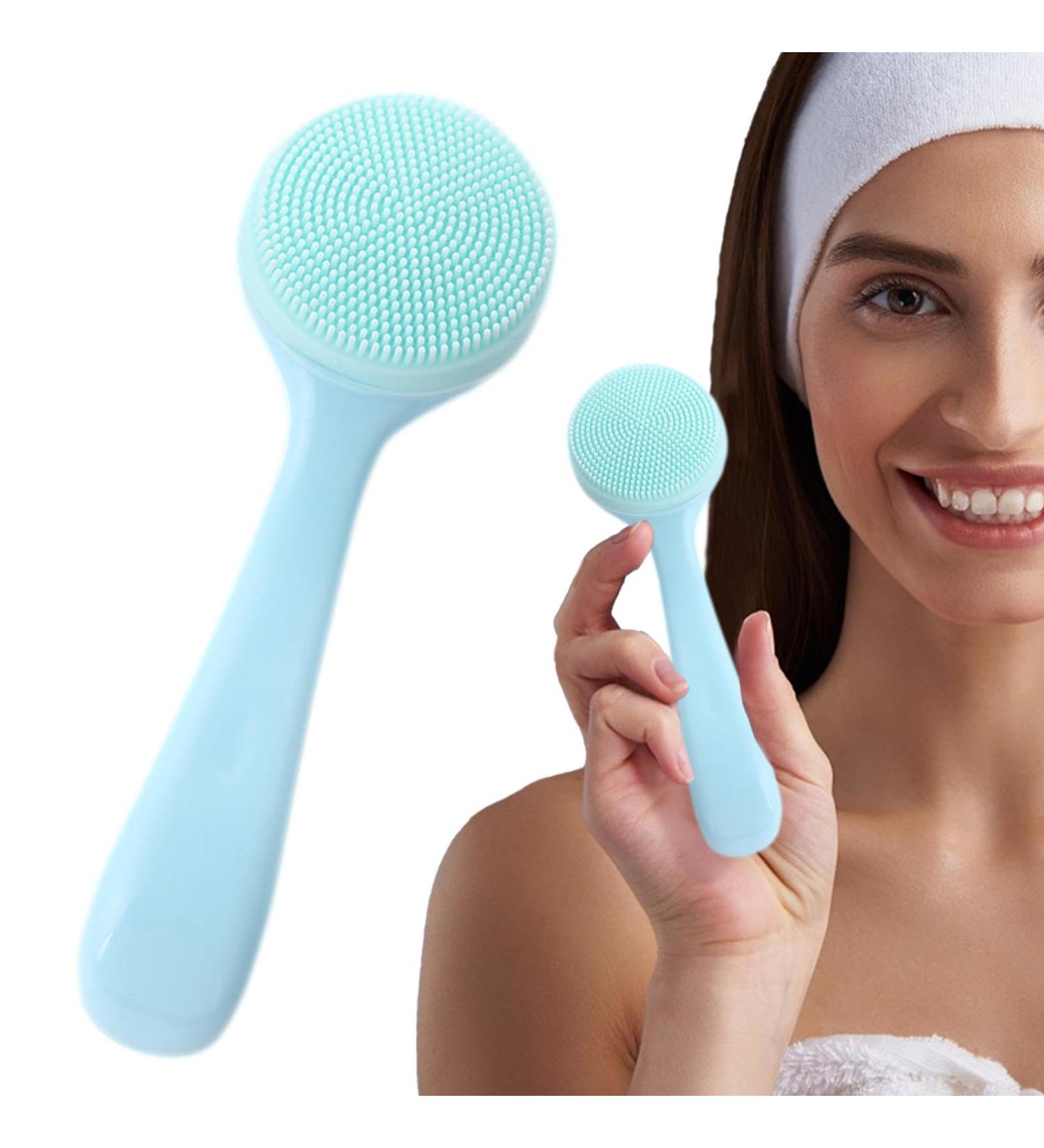 Neamou Silicone Face Scrubber | Silicone Manual Facial Cleansing Brush - Manual Facial Cleansing Brush Skin Friendly Waterproof Face Cleaning Scrubber Blue - Buy Online on SooperMarket.com