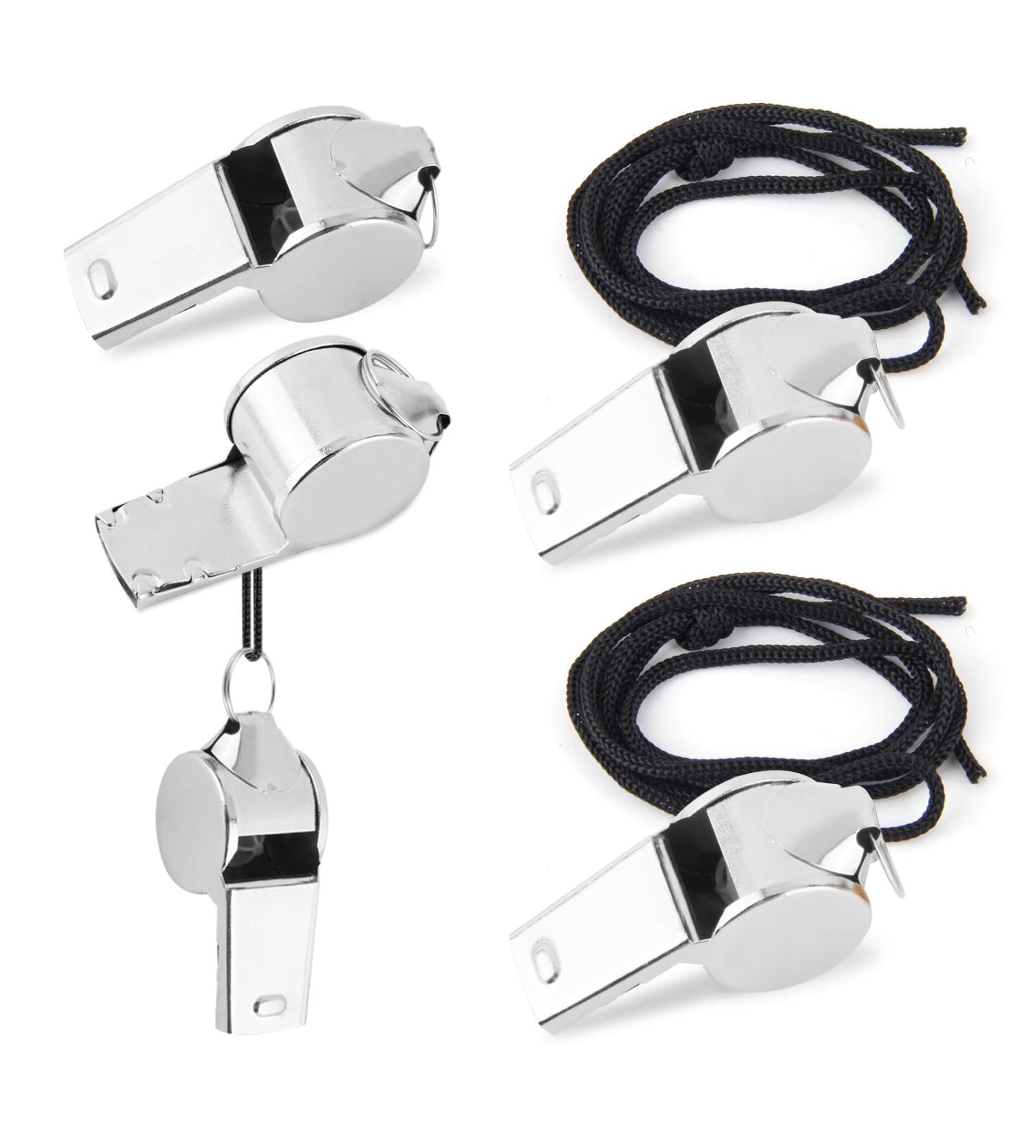 Buy Heedpeiur 5-Piece Sports Referee Whistle Set - Stainless Steel Signal Whistles with Lanyard for Coaches & Kids - Loud Sound Perfect for Sports Lessons - International Shipping Available - Buy Online on SooperMarket.com