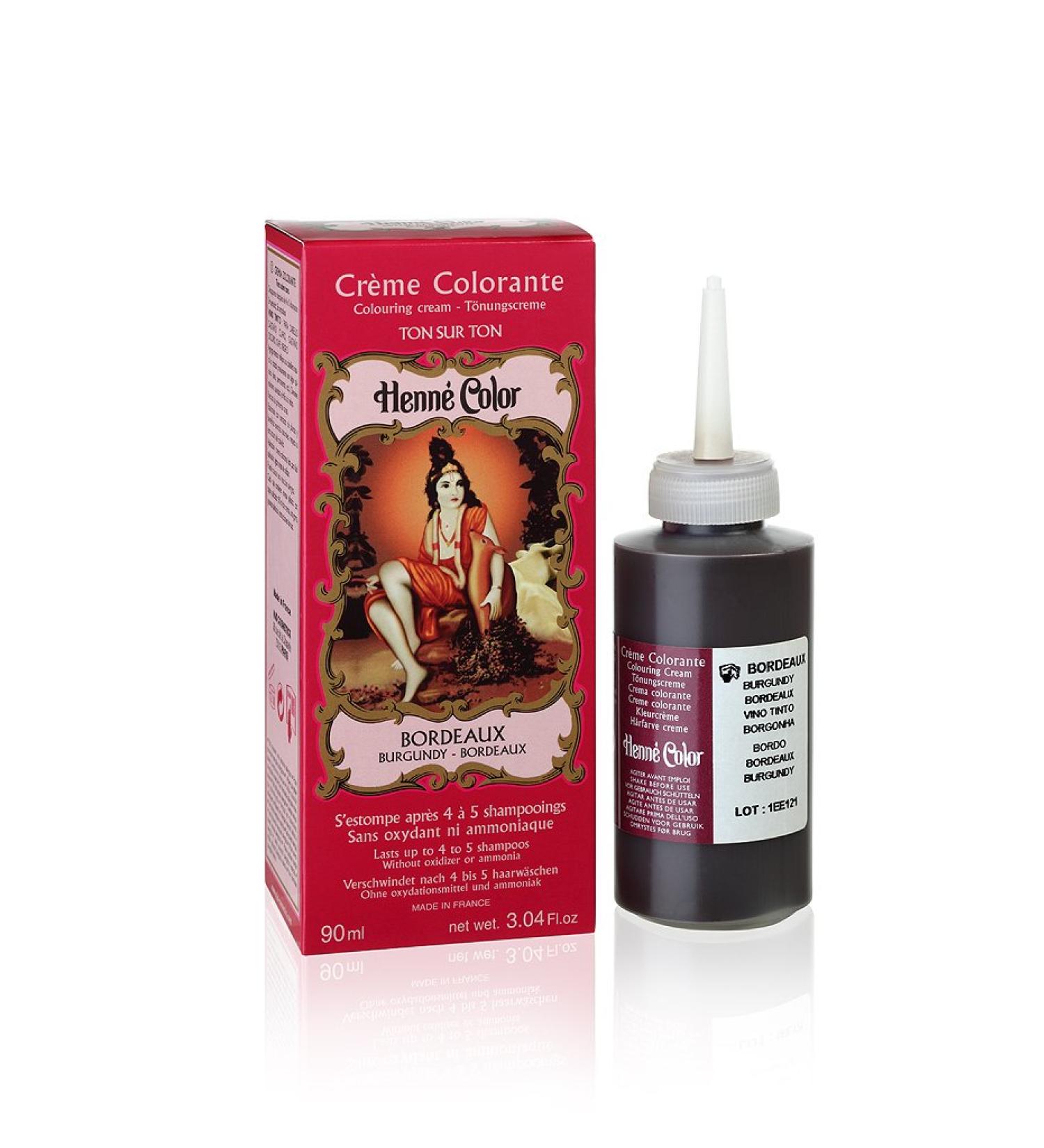 Henne Color Burgundy Henna Hair Colouring Cream 90ml - Bordeaux | Vibrant & Natural Hair Dye - Buy Online on SooperMarket.com