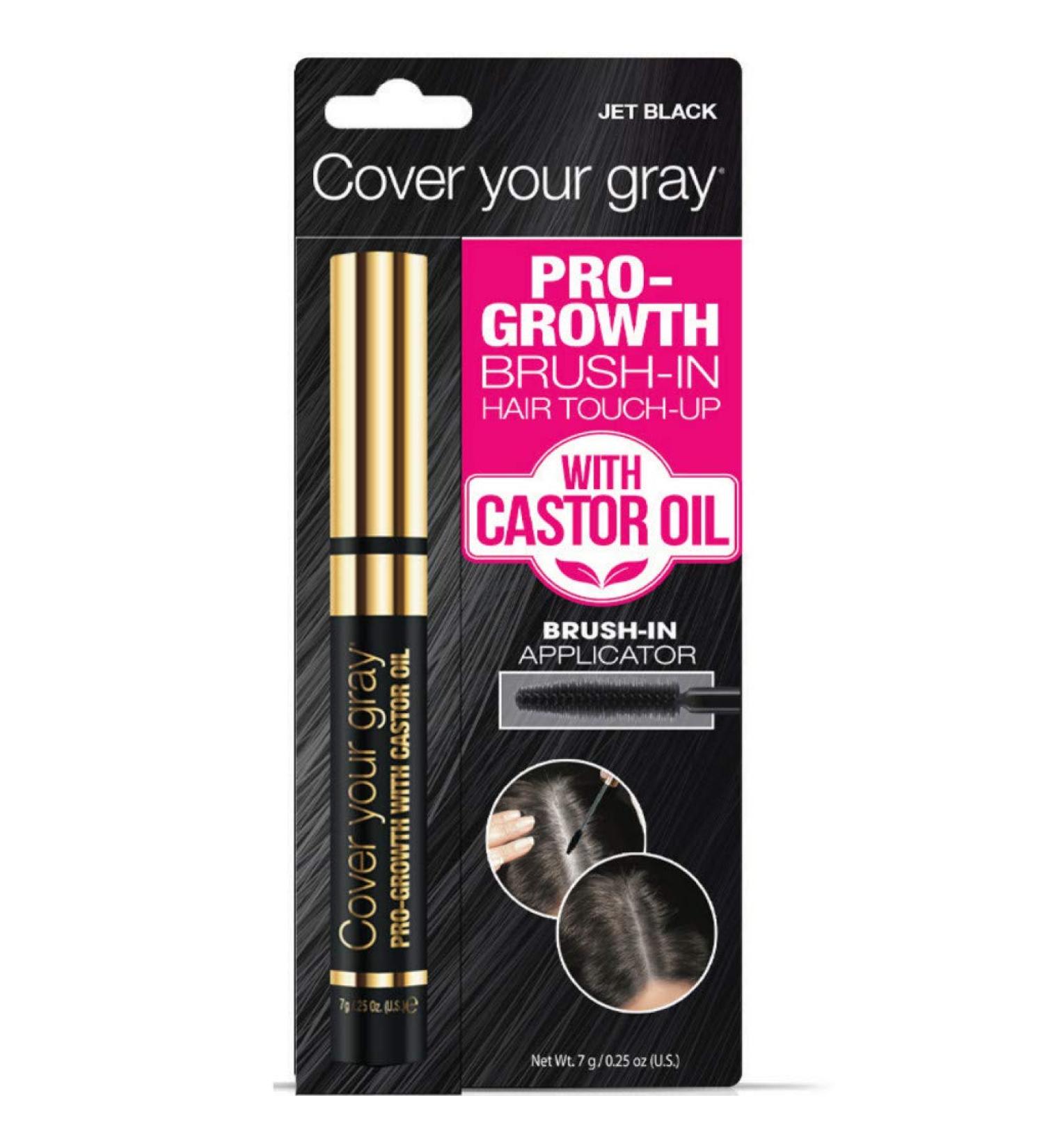 Cover Your Gray Pro-Growth Hair Touch-Up with Castor Oil - Jet Black | Fast International Shipping - Buy Online on SooperMarket.com