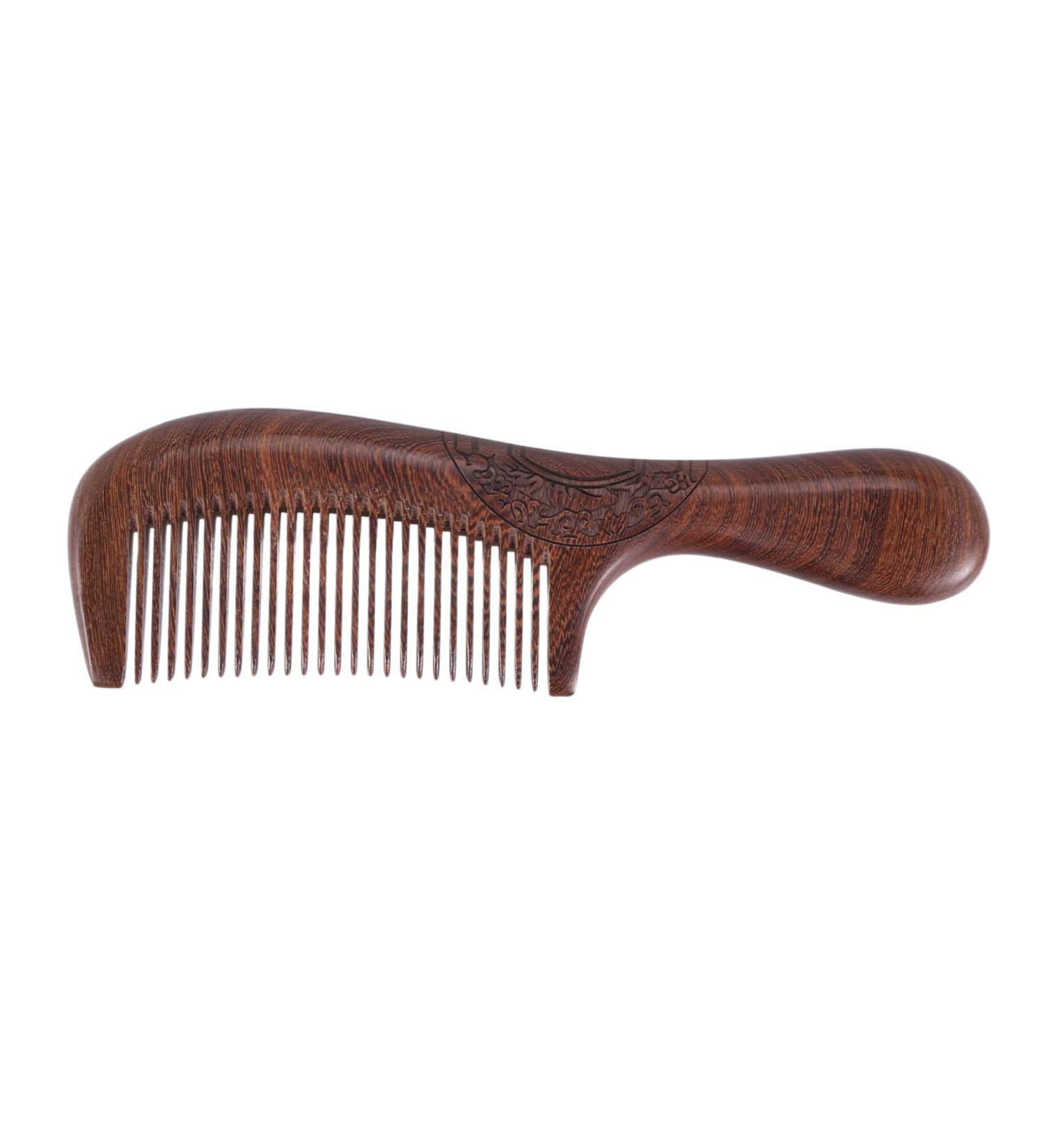 BYCUFF Unisex Sandalwood Comb Women Men Home Travel Wood Anti-Static Fine-Tooth Comb Wooden Handles Hair Comb - Buy Online on SooperMarket.com