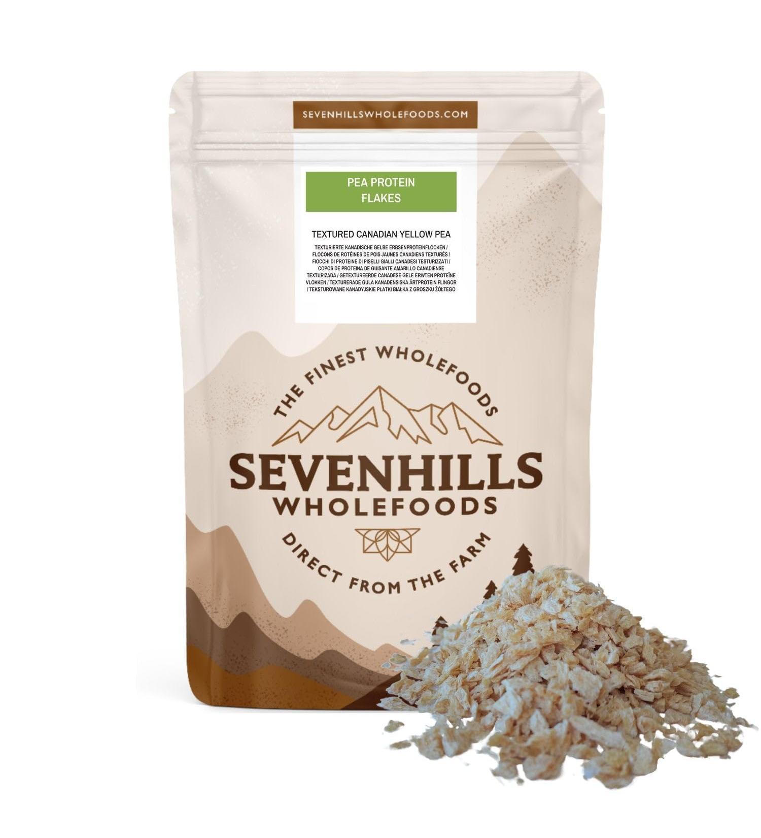 Sevenhills Wholefoods Textured Pea Protein Flakes (70%) - Vegan Meat Substitute 200g - Buy Online on SooperMarket.com