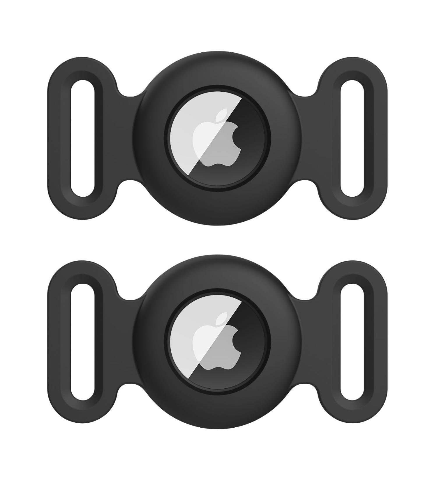 Vancle 2-Pack AirTag Dog Collar Case - Waterproof Silicone Protective Cover for Pets | Black Medium - Buy Online on SooperMarket.com
