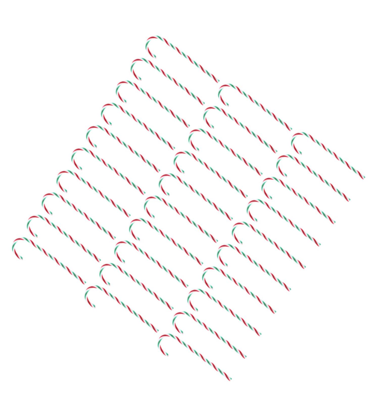 HOLIDYOYO 30pcs Simulated Candy Cane Holiday Candy Cane Christmas Party Favors Christmas Candy Props Plastic White Green Red 15X4cm - Buy Online on SooperMarket.com