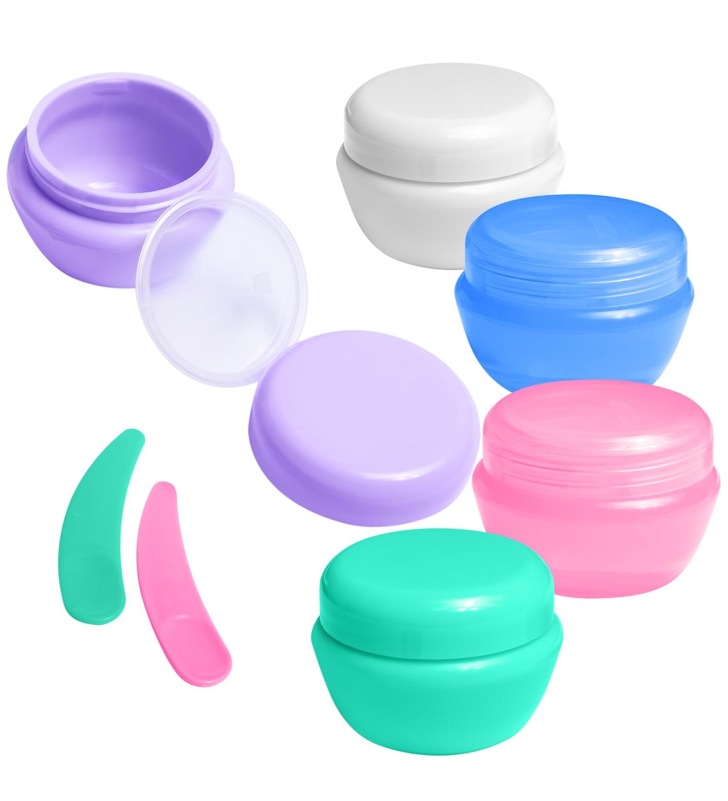 20ml Clear Cosmetic Containers - Empty Cream Jars with Screw Cap | 5-Piece Travel Makeup Set - Buy Online on SooperMarket.com