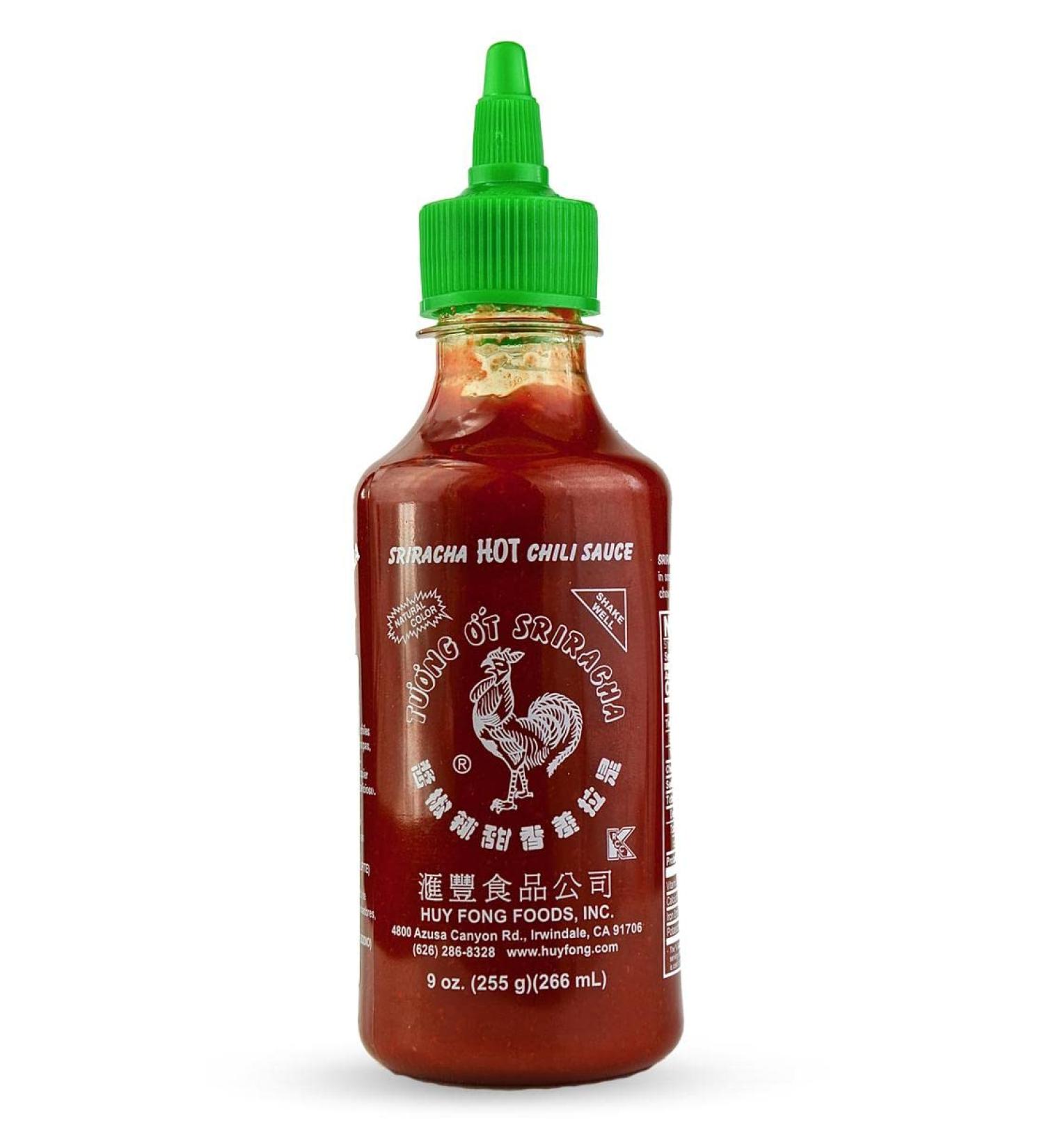 Huy Fong Sriracha Hot Chili Sauce - 9 oz Bottle - Buy Online on SooperMarket.com