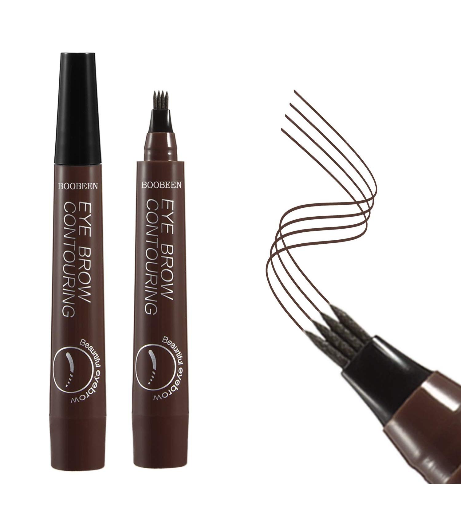 Boobeen Eyebrow Pencil - Micro Forking Spitz Applicator for Natural Dark Brown Brows | International Shipping Available - Buy Online on SooperMarket.com