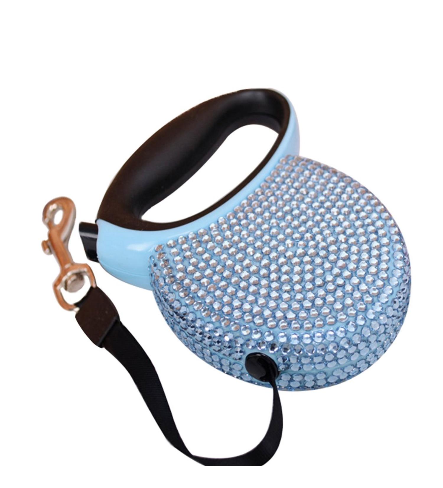 Sweet Roller Leash - Extendable Rhinestone Walking Leash for Small & Medium Dogs Puppies & Cats - Perfect Pet Parenting Accessory - Buy Online on SooperMarket.com