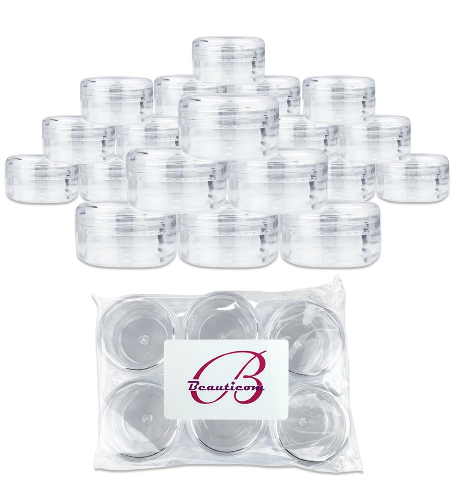 Buy Beauticom 15G Round Clear Jars (60 Pack) - BPA Free Storage for Pills Medications Ointments | International Shipping Available - Buy Online on SooperMarket.com