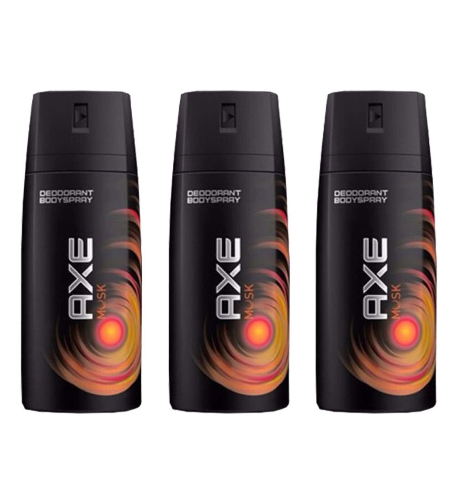 Axe Musk Deodorant Body Spray for Men 150ml - Pack of 3, 5.07oz each - Buy Online on SooperMarket.com
