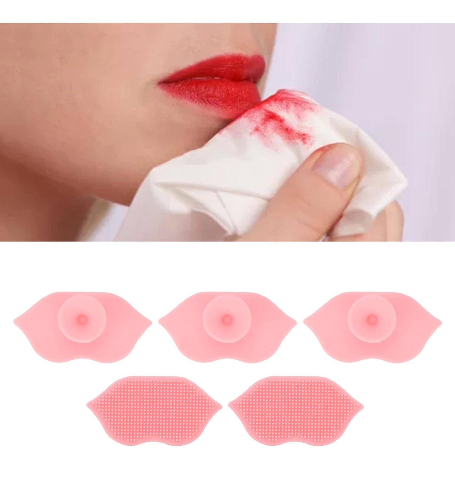 Silicone Exfoliating Lip Brushes with Sucking Cup Bendable Soft Lip Scrubbers Lip Cleaning Scrub Brush Tool - Buy Online on SooperMarket.com