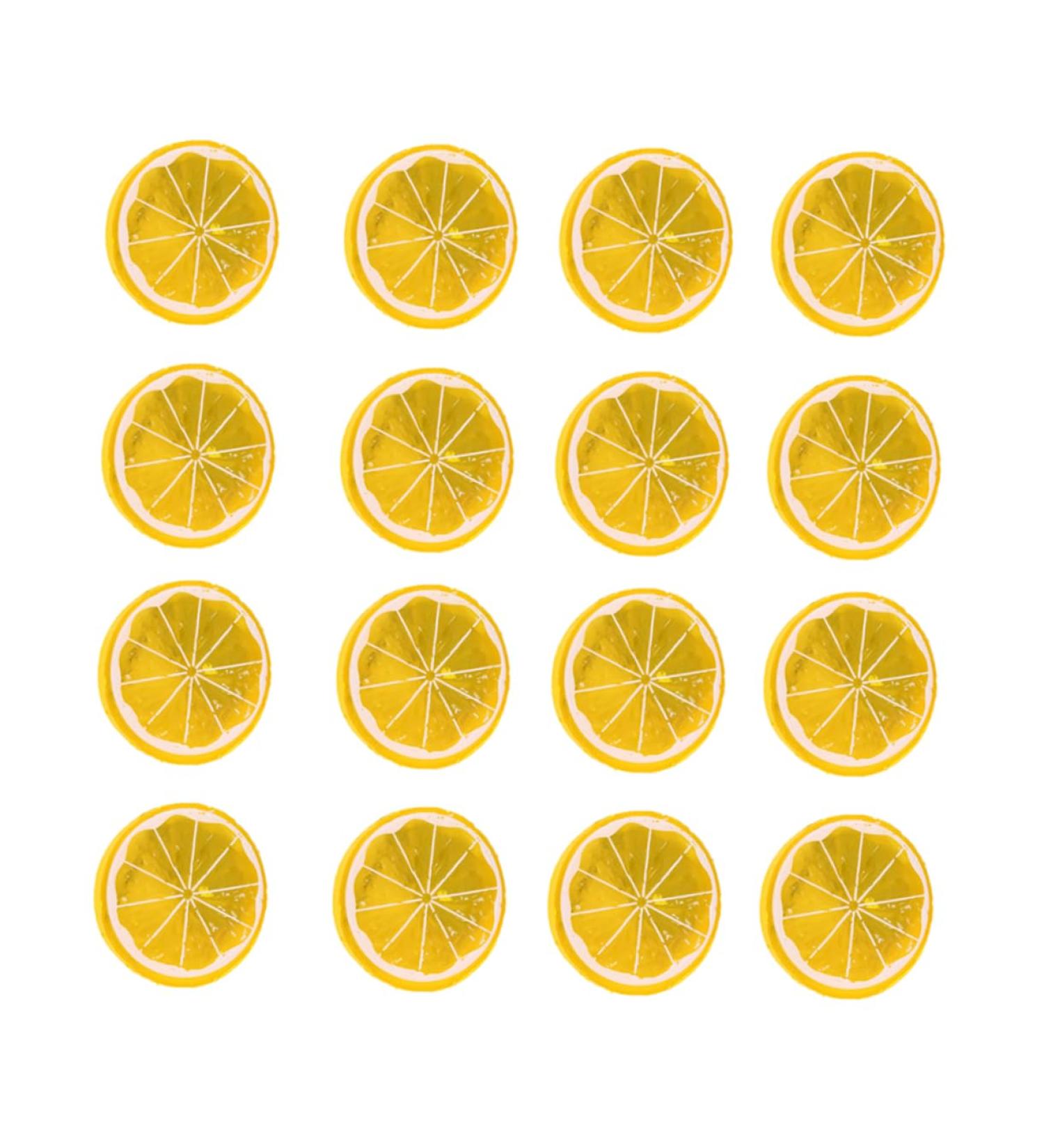 ABOOFAN 50pcs Simulation Lemon Slices Candy Resin Charms Toys Orange Slices Props Plastic Fake Inflatable - Buy Online on SooperMarket.com