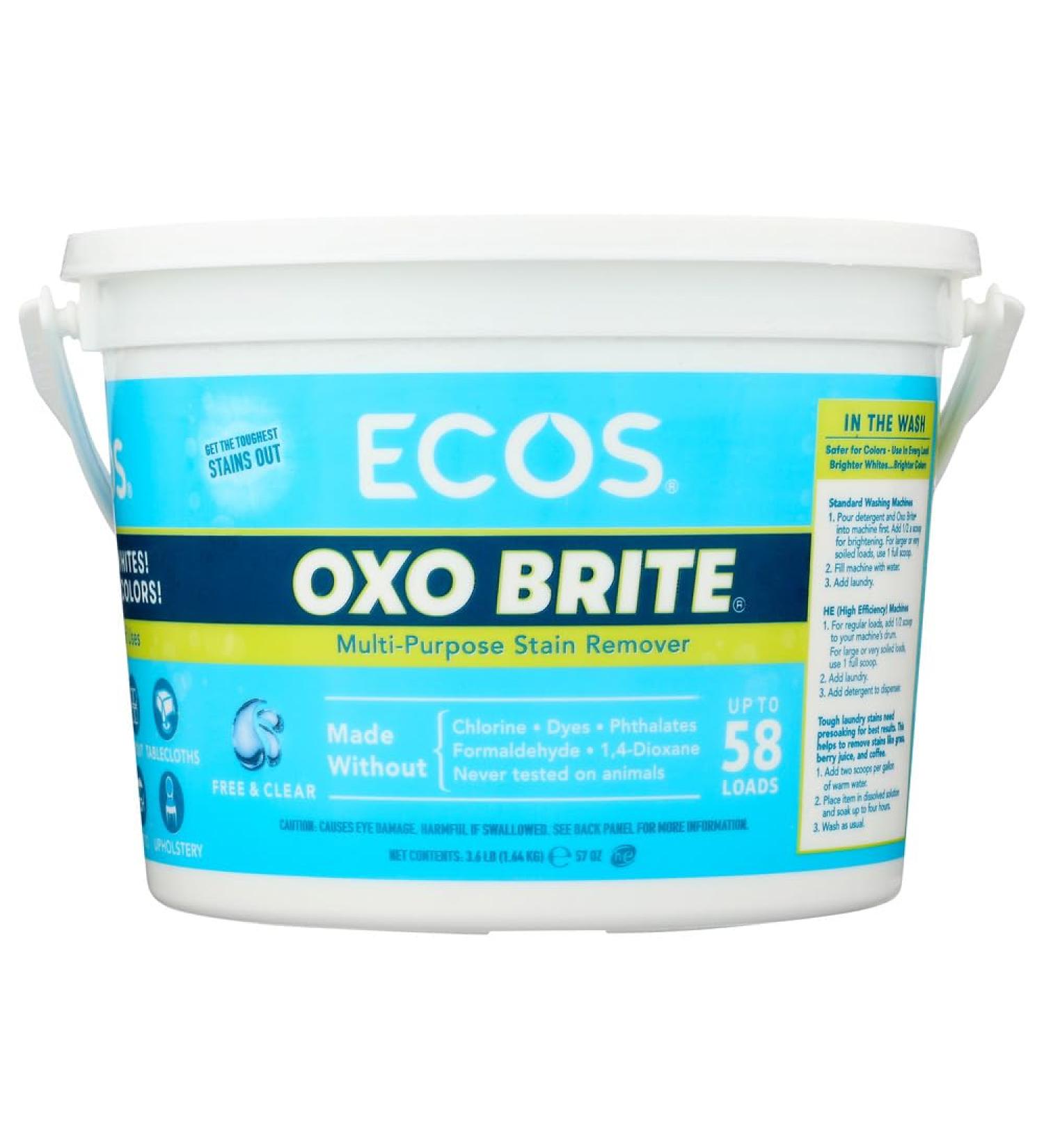 Buy Earth Friendly Products Oxo-Brite - Color-Safe Whitener & Brightener (2 Pack 57.6 oz) | Eco-Friendly Laundry Solution | International Shipping Available - Buy Online on SooperMarket.com