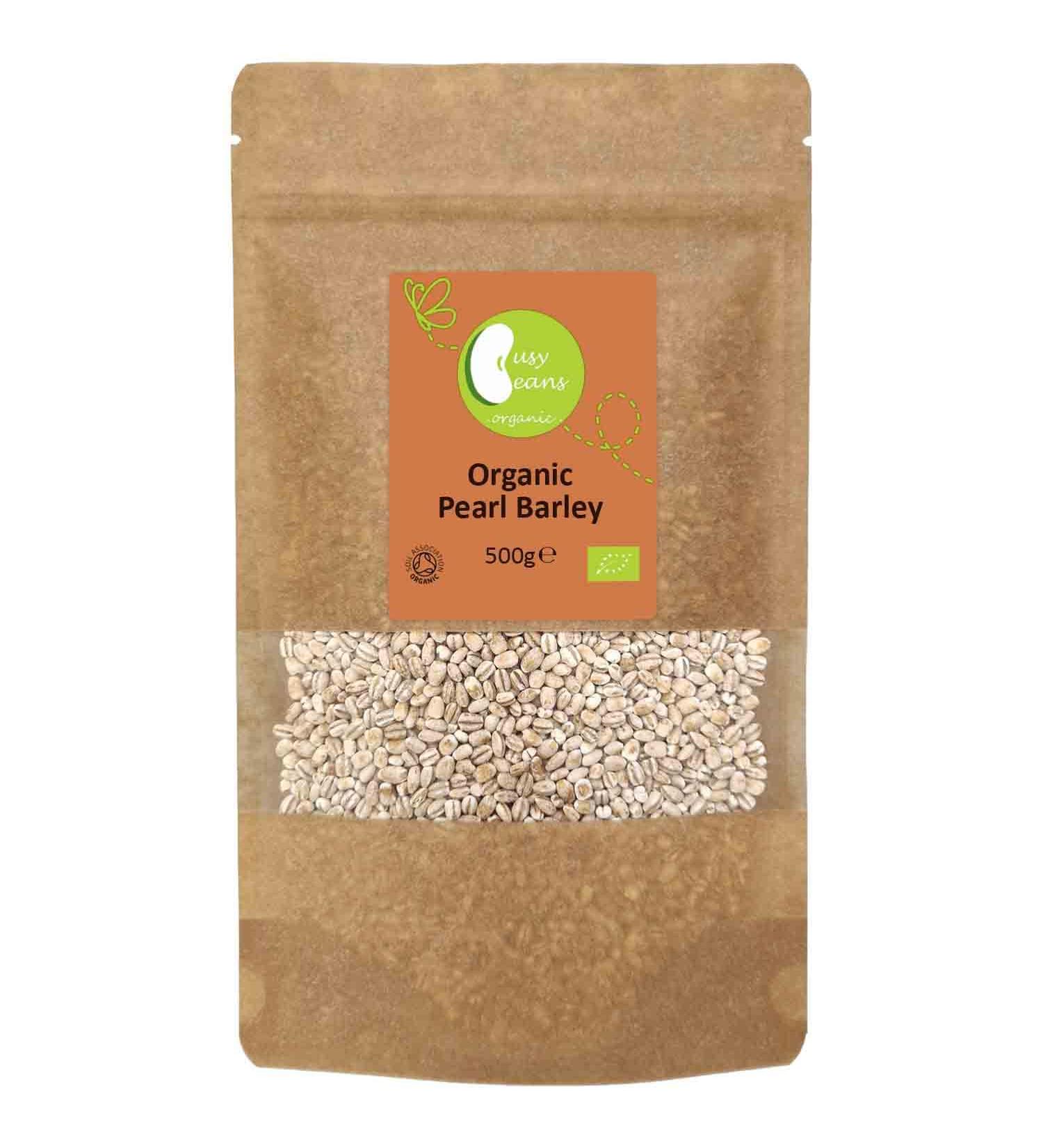 Organic Pearl Barley -Certified Organic- by Busy Beans Organic (500g) - Buy Online on SooperMarket.com