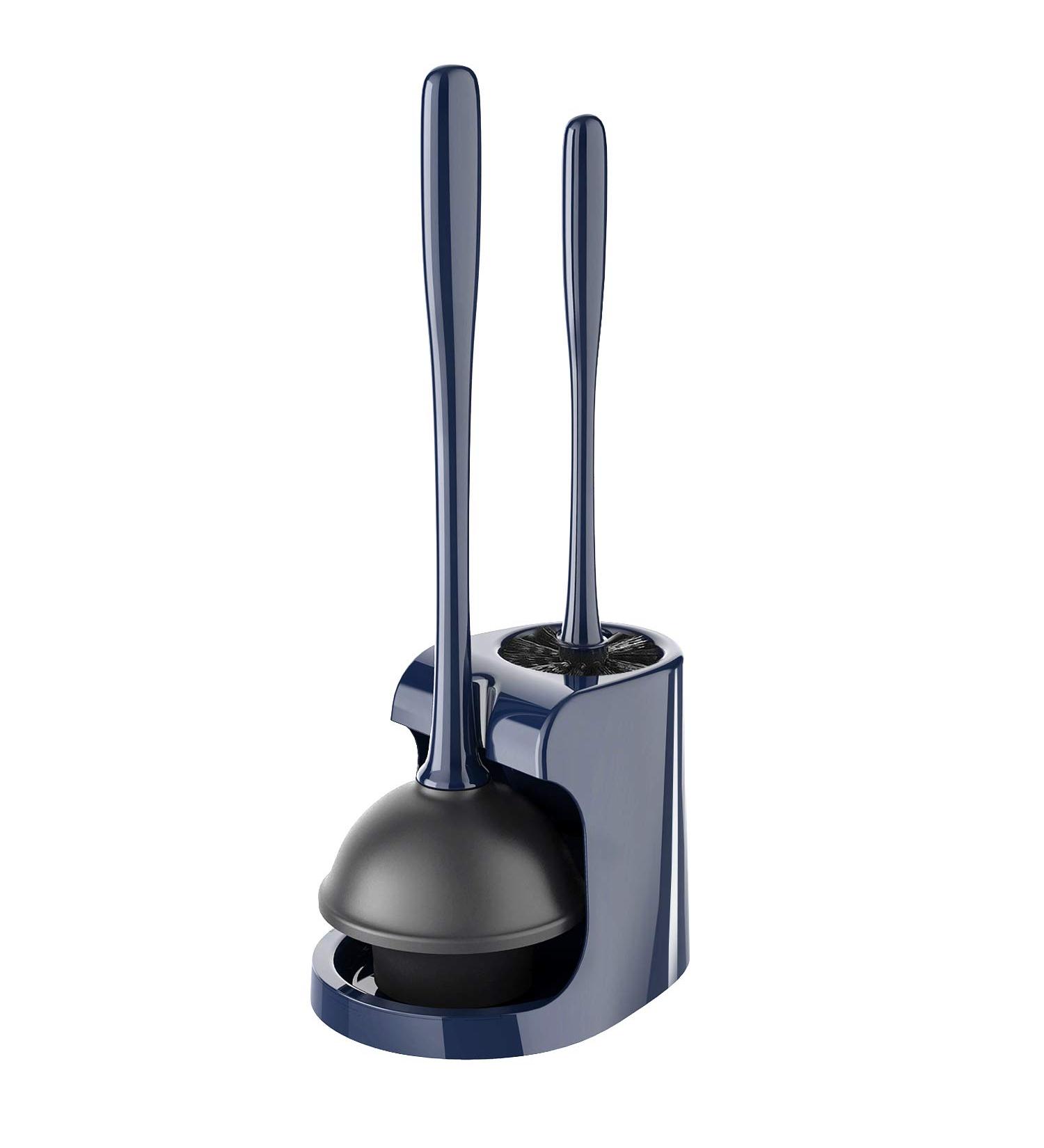 MR.SIGA Toilet Plunger and Bowl Brush Combo - Navy | Bathroom Cleaning Essential - Buy Online on SooperMarket.com