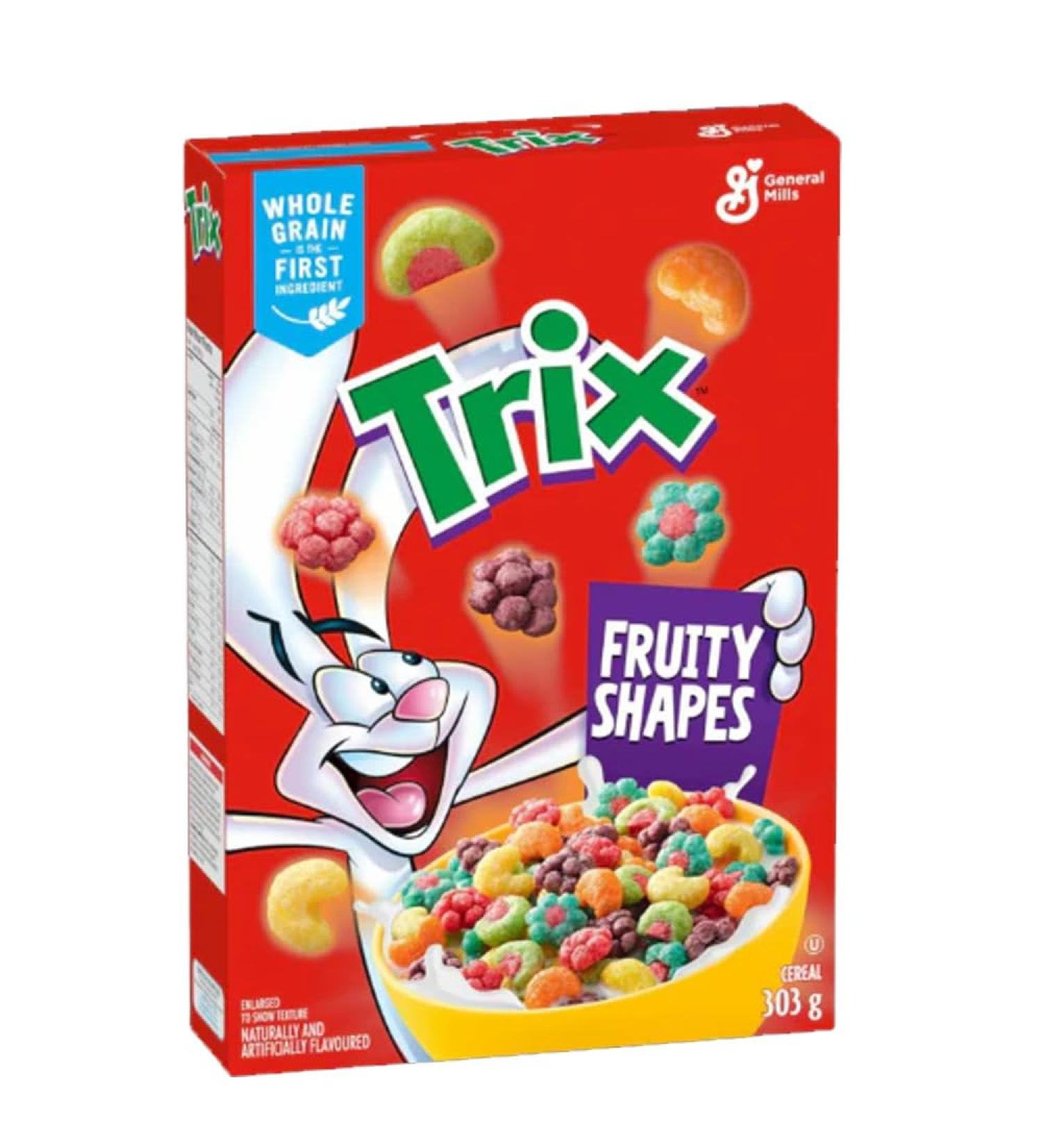 Trix Fruity Shapes Cereal 303g - Whole Grain Breakfast with Colorful Fruit Flavors and Fun Shapes Imported from Canada Kosher Certified (1)