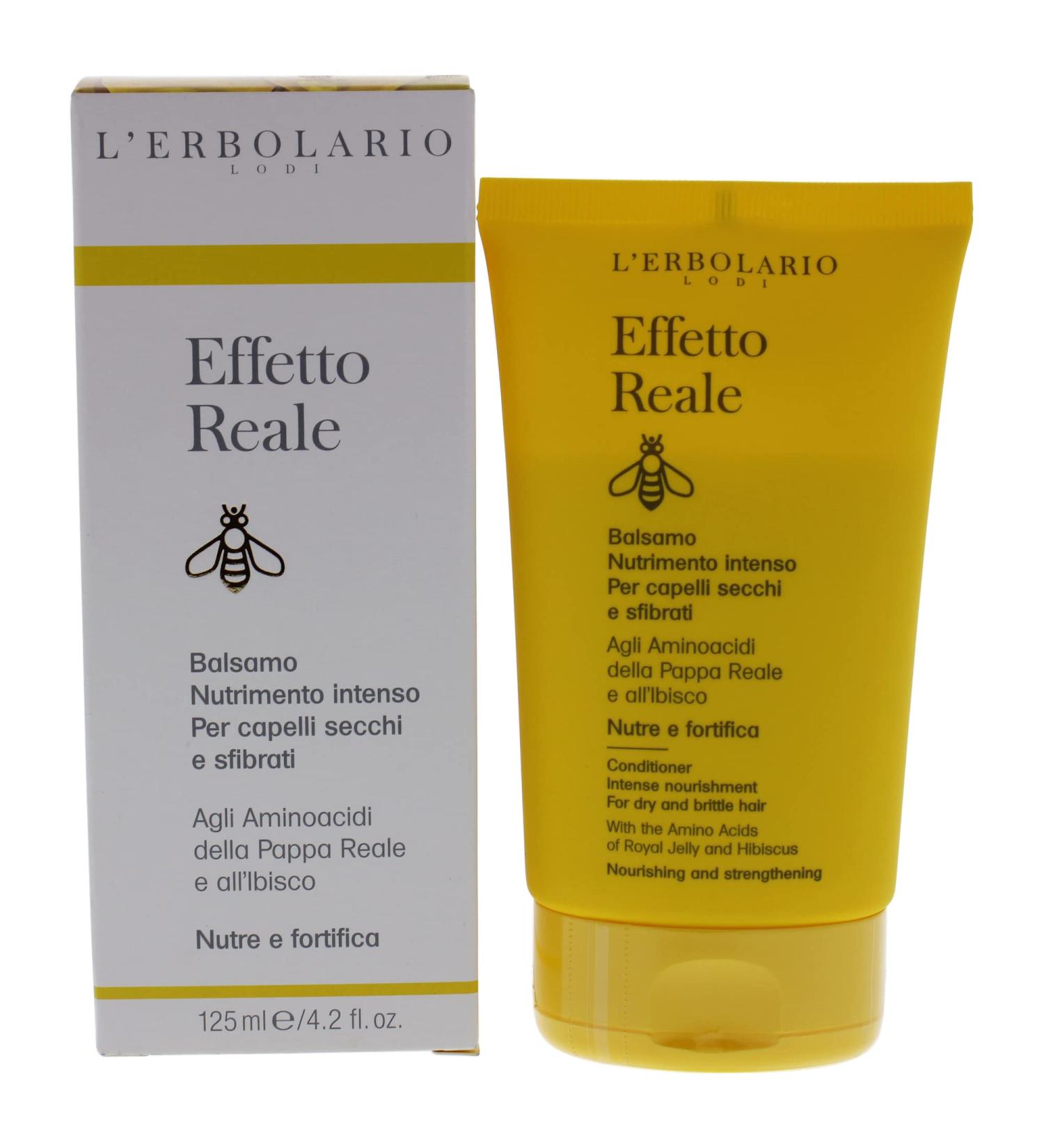 L'Erbolario Effetto Reale Intense Nourishment Conditioner - Ideal For Dry And Brittle Hair - Strengthens And Repairs Damaged Hair - Adds Softness And Volume - Paraben And Silicone Free - 4.2 Oz