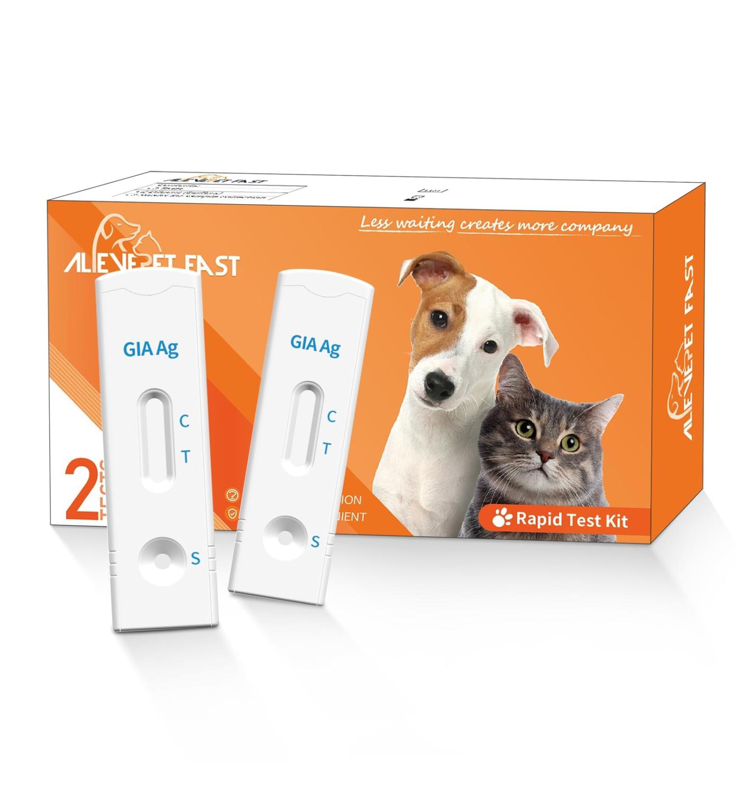 AlievePet Giardia Rapid Test for Dogs & Cats - Self-Test Device (2 Pieces) | Fast & Accurate Pet Health Solution - Buy Online on SooperMarket.com