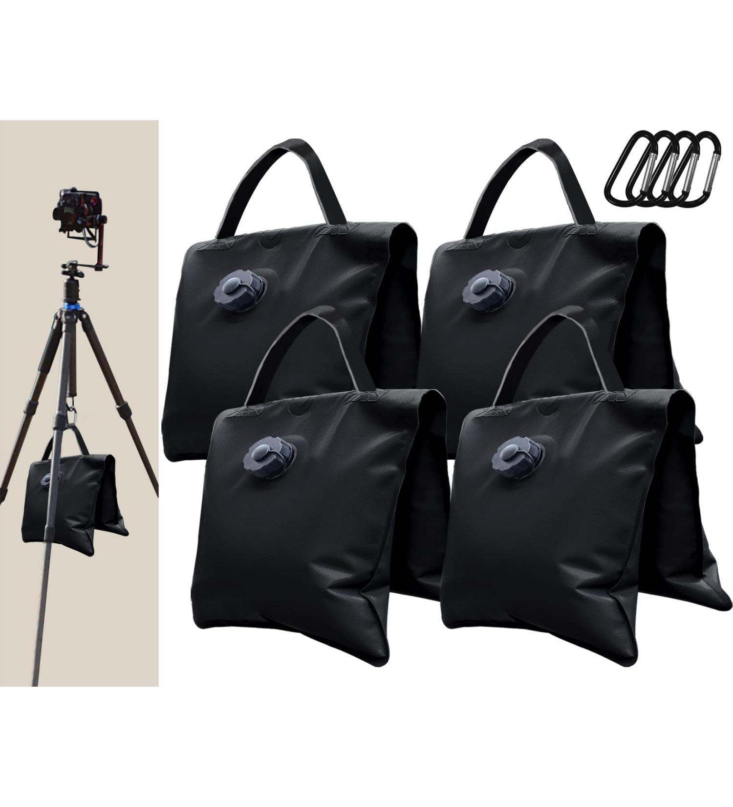 Eurmax USA Saddle Design Water Weight Bags 4-Pack (Black) - Heavy Duty Portable Outdoor Weights for Photo Video Studio Stand - Buy Online on SooperMarket.com