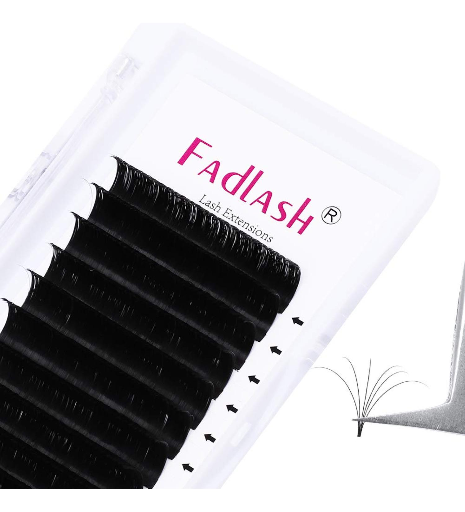Fadlash Easy Fan D Curl 0.05 15mm Single Lashes - Russian Eyelash Extensions for Natural Look - Self Fanning & Blooming Technology - 15 mm D Curl - Buy Online on SooperMarket.com