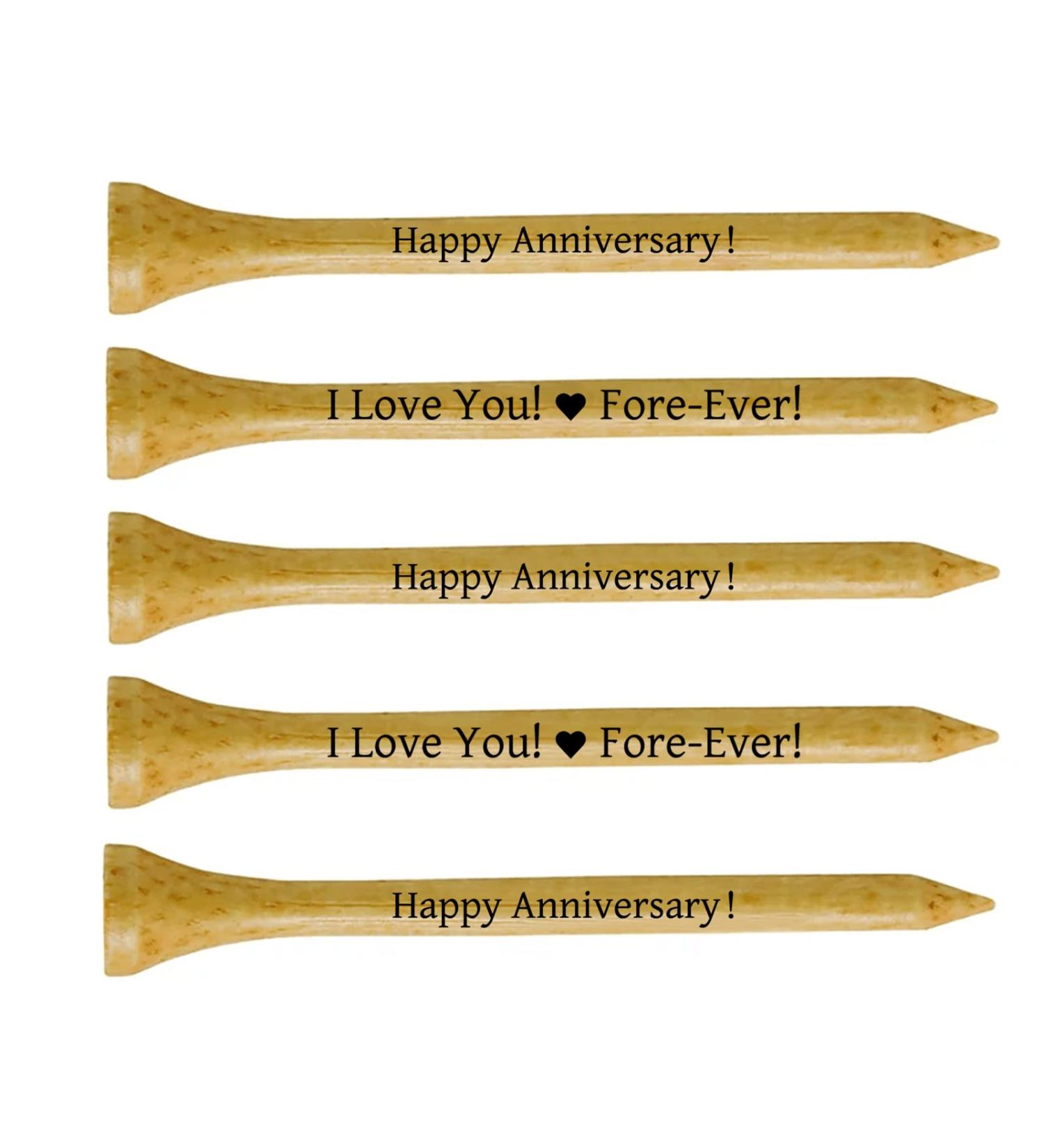 Anniversary Day Gifts for Husband - 3-1/4 inch Wood Golf Tees Bulk - Perfect Wedding Present for Him - Anniversary Gift from Wife/Girlfriend - 1-5 Year White - Buy Online on SooperMarket.com