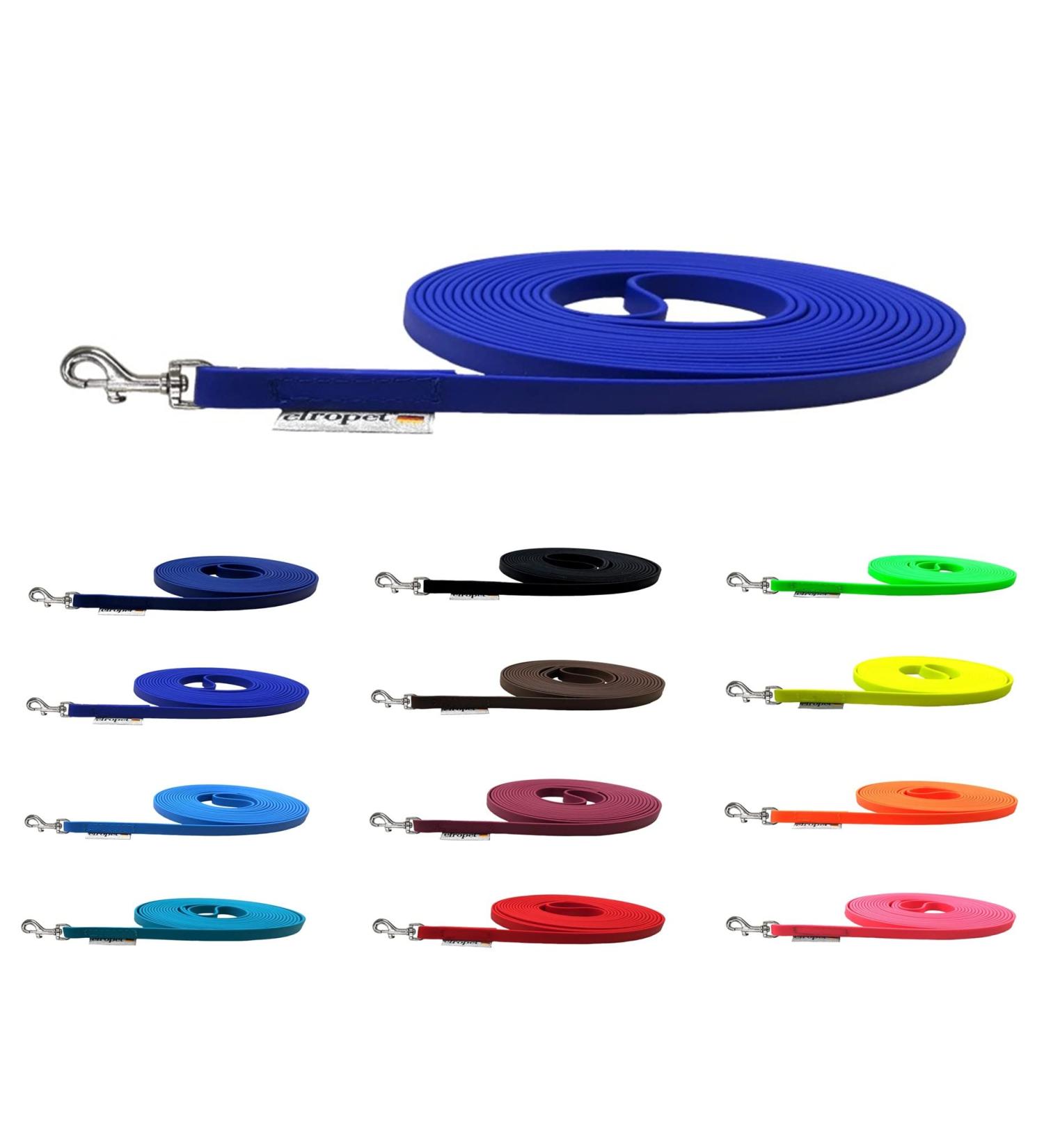 Buy Drag Line Biothane Dog Leash for Small Dogs | 9mm 3m/10m/15m Options | 1.30m Hand Loop-Free Blue - International Shipping Available - Buy Online on SooperMarket.com