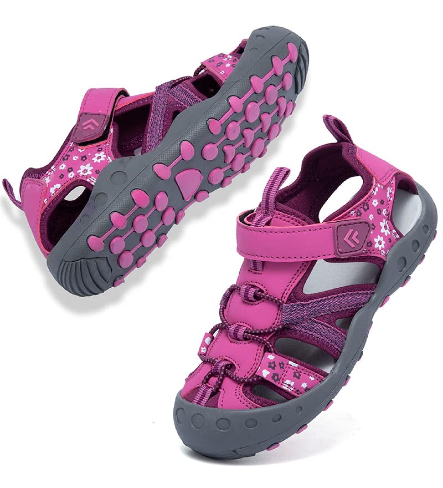 CSGKAG Closed Summer Beach Sandals for Boys & Girls - Sports Outdoor Trekking Shoes EU Size 27 - Rose Red - Buy Online on SooperMarket.com