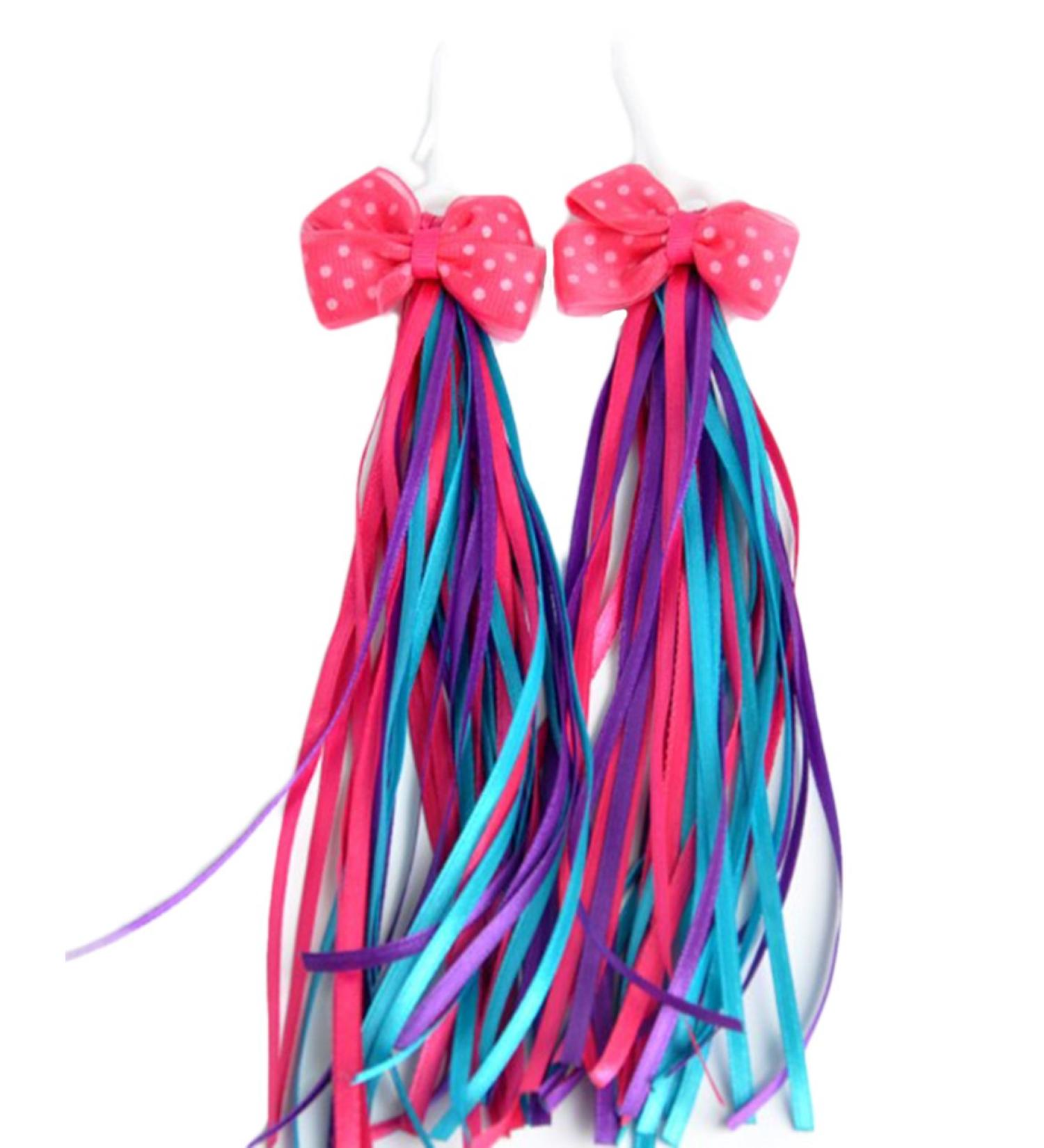 HugeDE Kids' Bicycle Bike Bowknot Streamers Scooter Handlebar Tassel Streamers for Boys Girls Blue