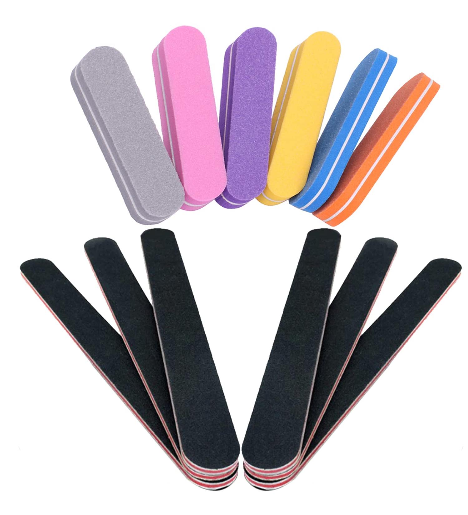 Stadux Nail Files & Buffer Set - 12pcs 100/180 Grit Professional Sanding Blocks for Ridges/Cuticles - Polisher Buffing Files for Perfect Nails - 6 Nail Files & 6 Buffers Included - Buy Online on SooperMarket.com