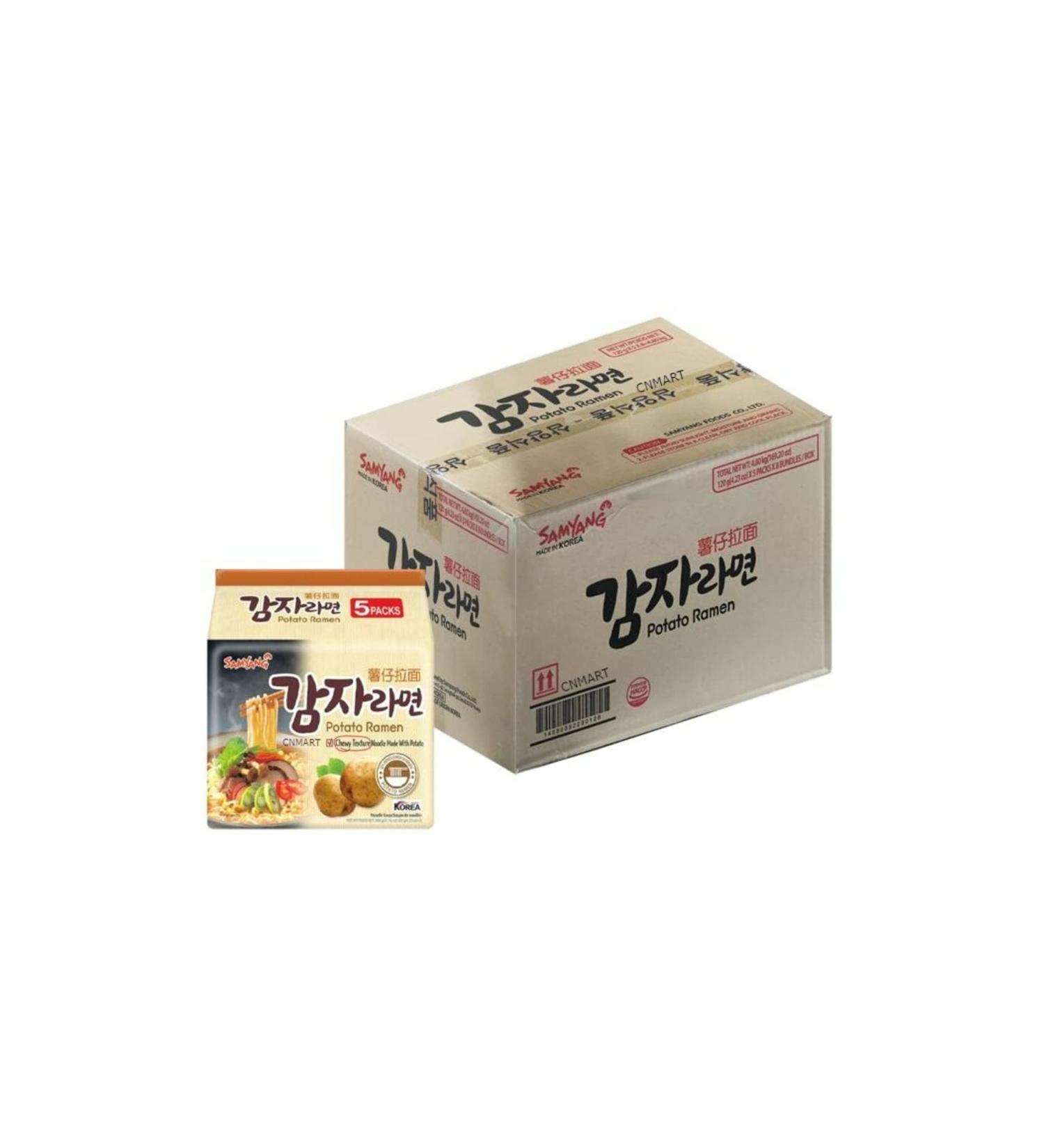 Samyang Potato Flavour Instant Noodle Ramen Suitable For Vegetarian (Pack of 40) by CNMART - Buy Online on SooperMarket.com
