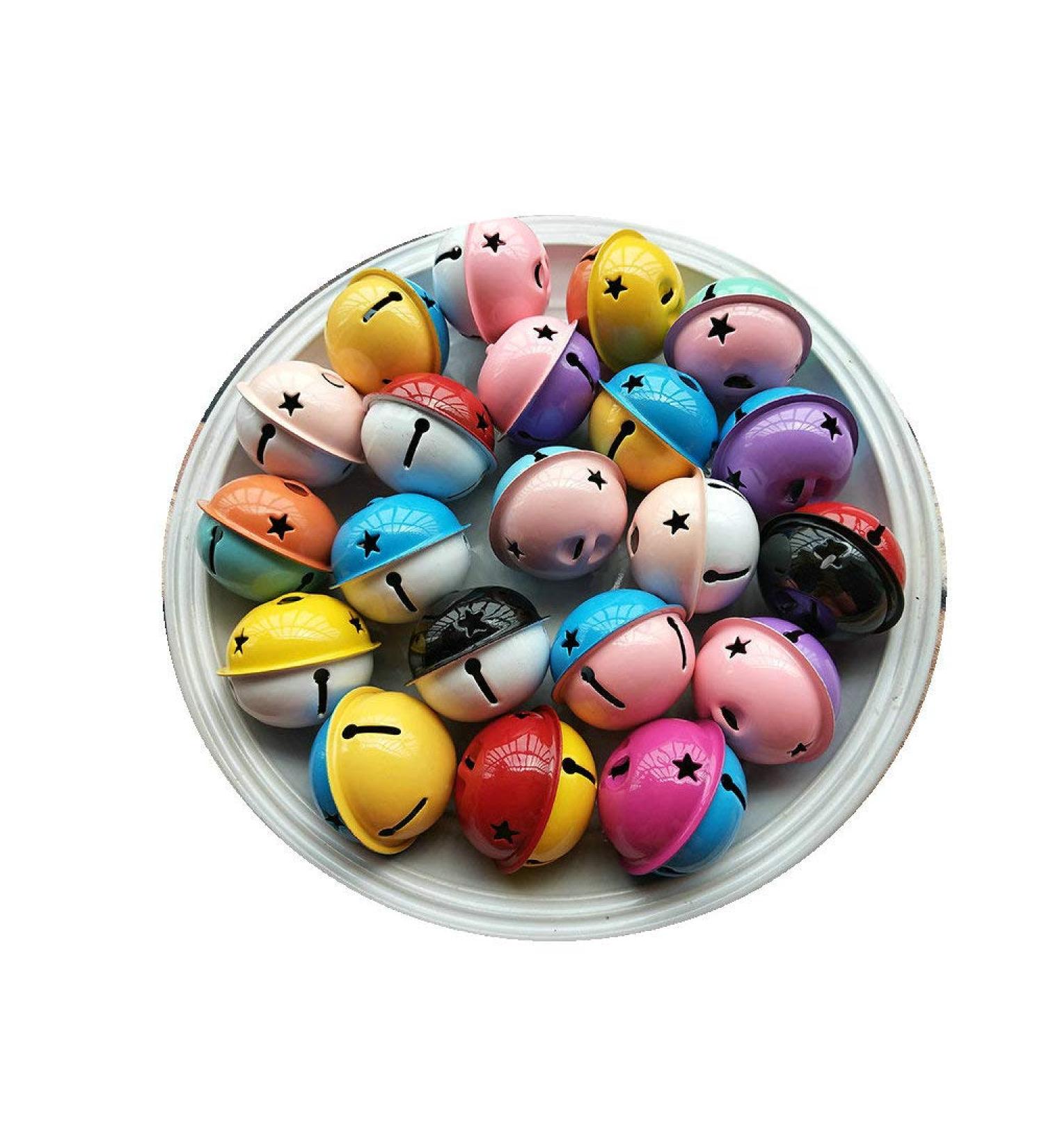 Colorful 4CM Jingle Bell - 30pcs for DIY Crafts, Pet Pendants, Holiday Party Decor or Key Chain - Buy Online on SooperMarket.com