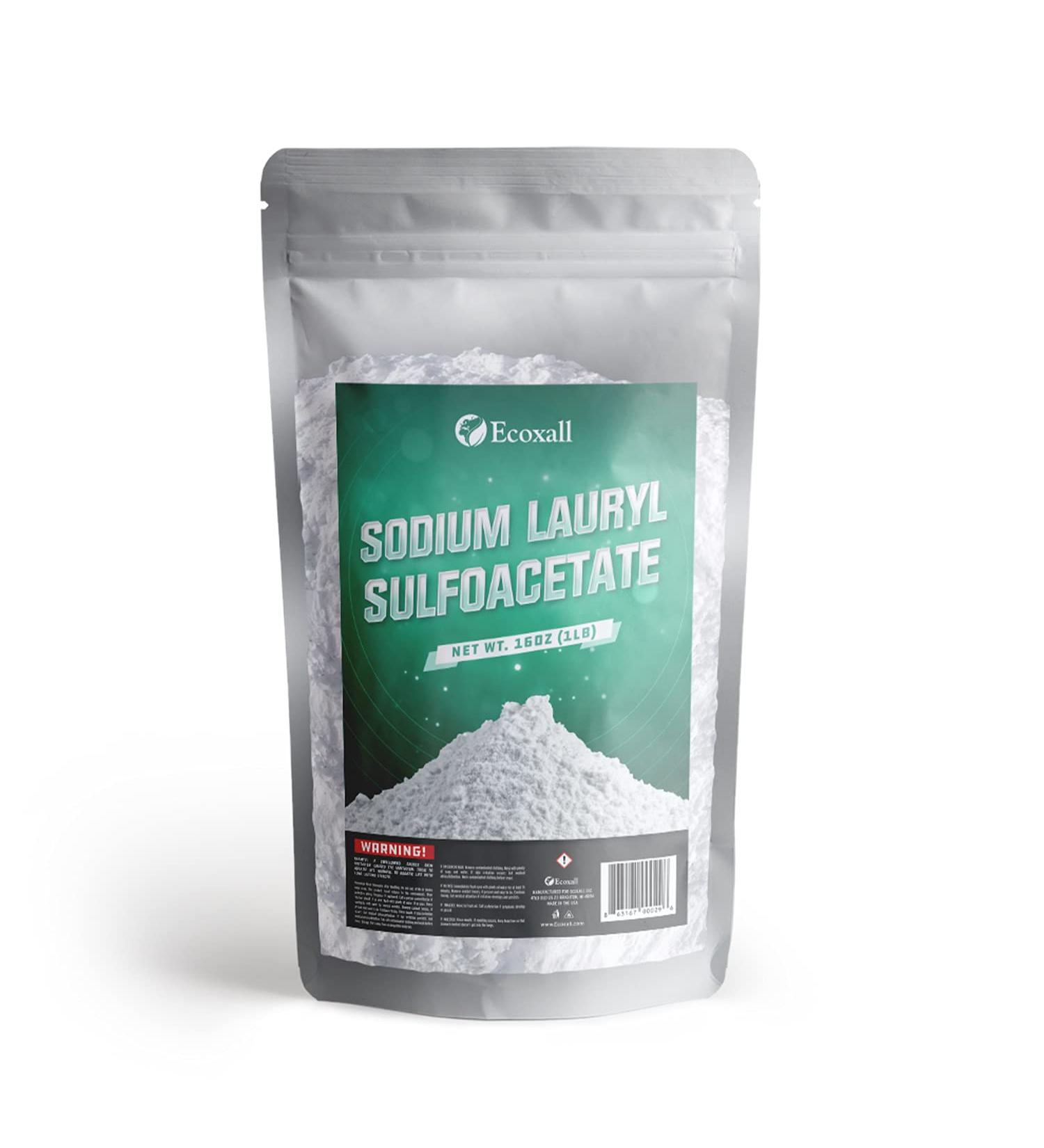 Pure Sodium Laury Sulfoacetate SLSA - 2lb - Bath Bomb Additive, Gentle on Skin, Surfactant & Latherer - Ecoxall Chemicals - Buy Online on SooperMarket.com