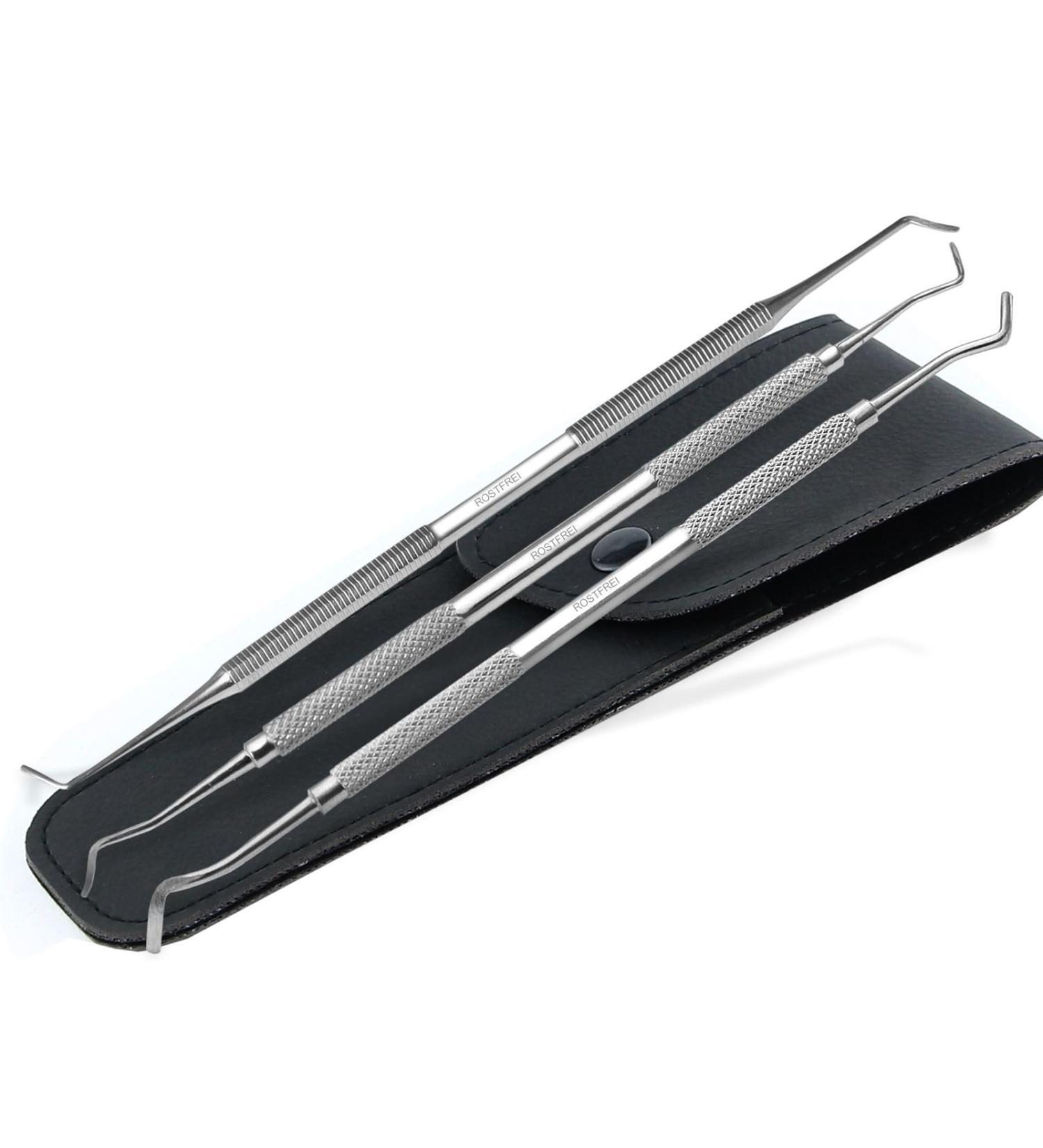Premium 3 Corners Foot Care Set | Stainless Steel Pedicure & Nail Care Tools with Case | 3-Part Instrument Set for Effective Foot Care - Buy Online on SooperMarket.com